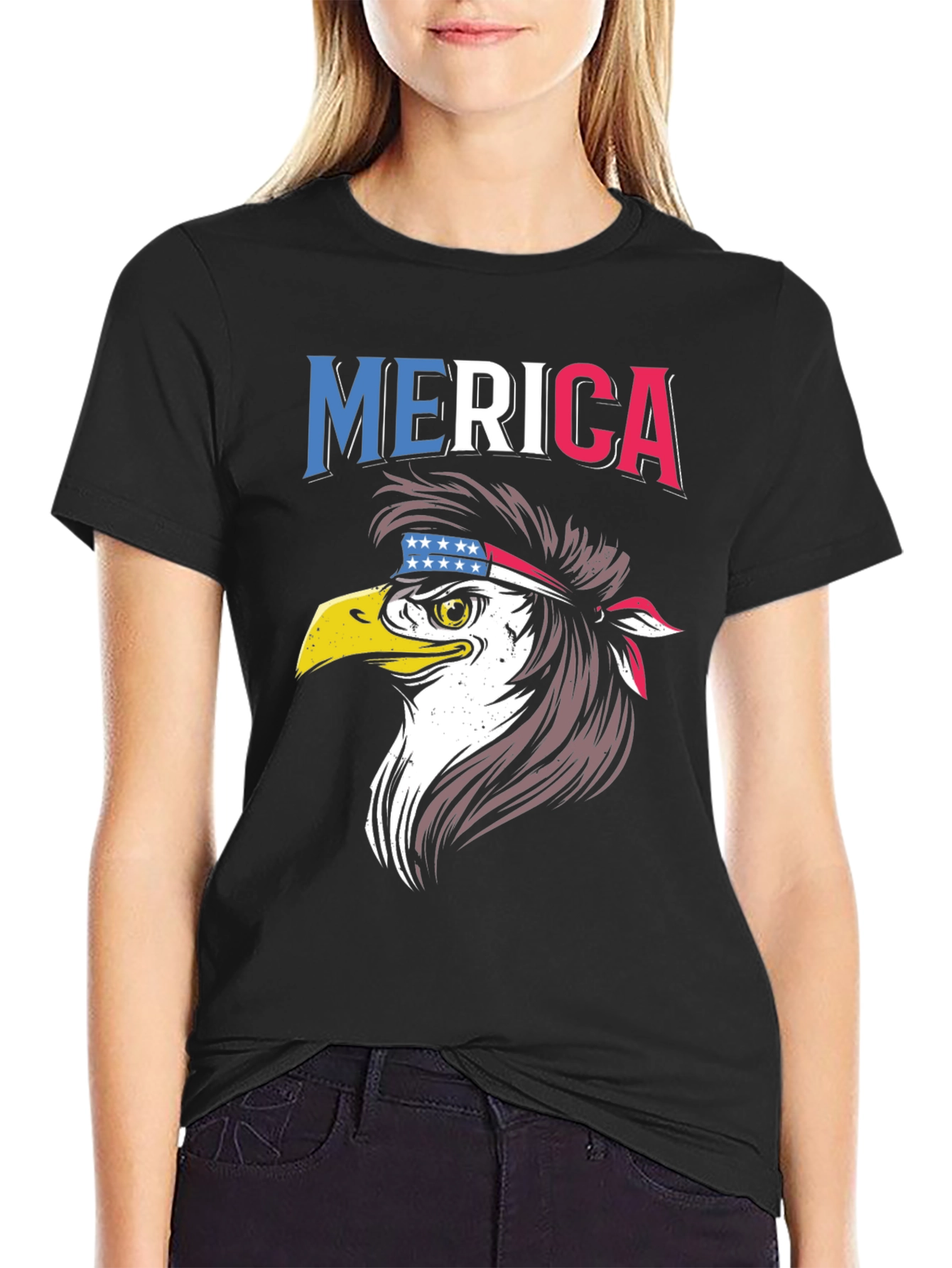 Patriotic Eagle T-Shirt - Merica Design