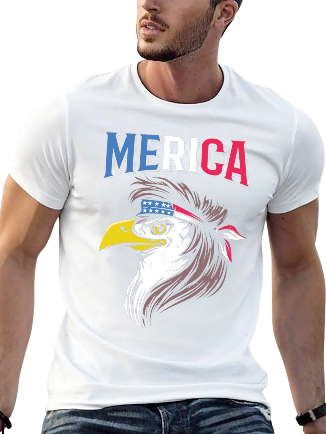 Patriotic Eagle T-Shirt - Merica Design