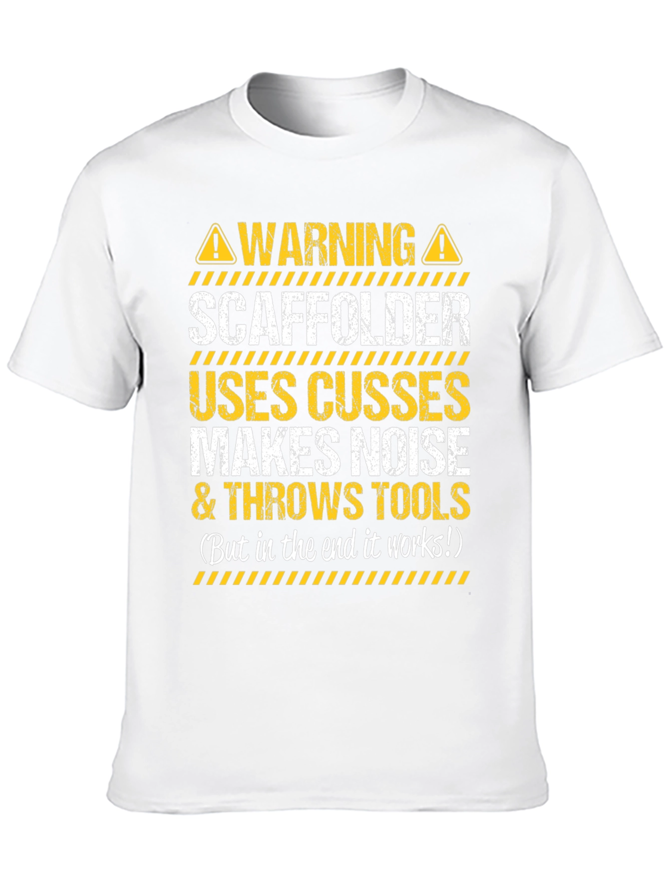 Warning Scaffolder T-Shirt - Funny Construction Worker Tee