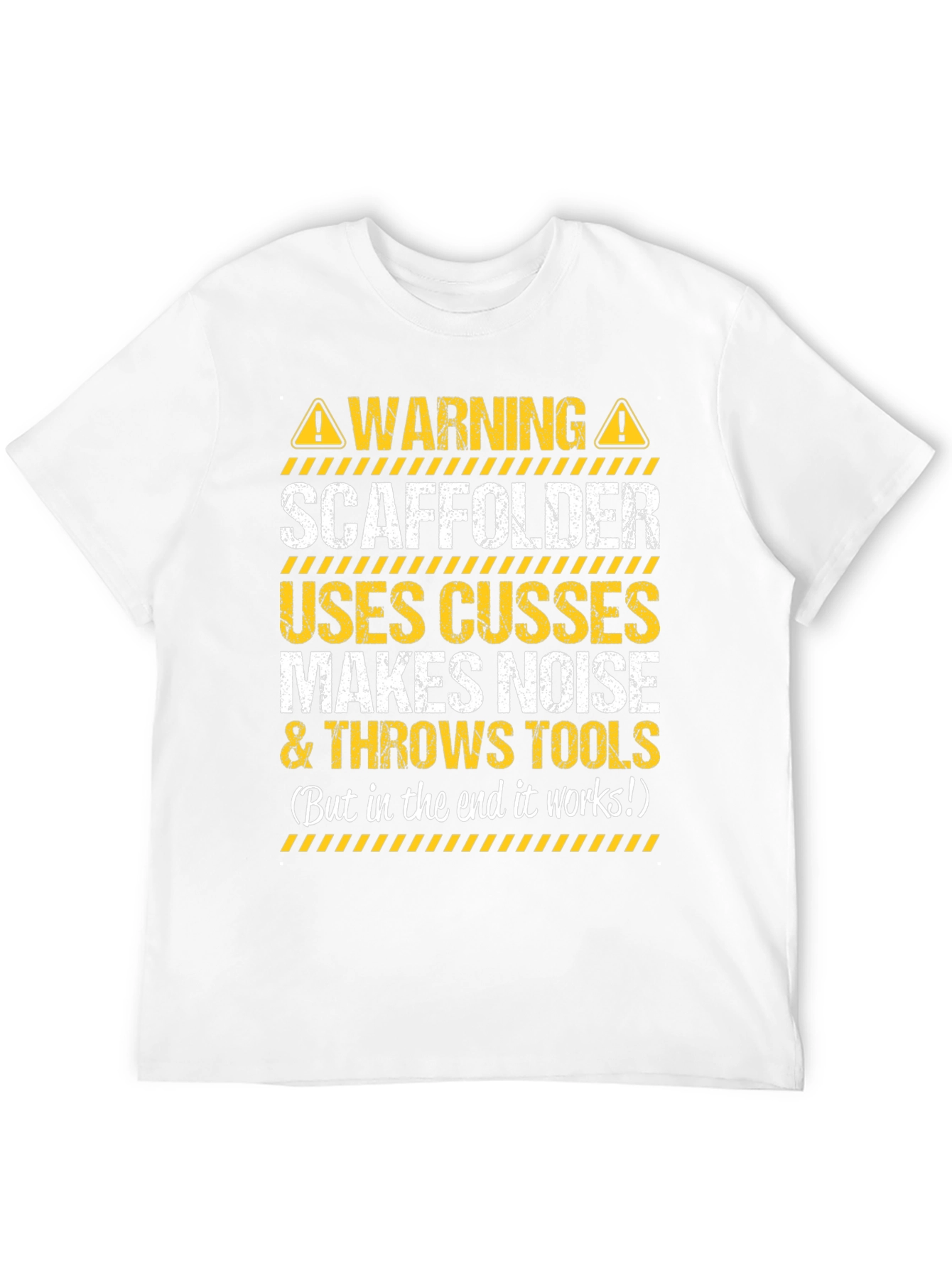 Warning Scaffolder T-Shirt - Funny Construction Worker Tee