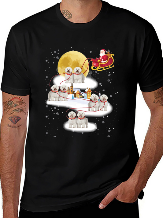 Christmas Dog Sleigh T-Shirt