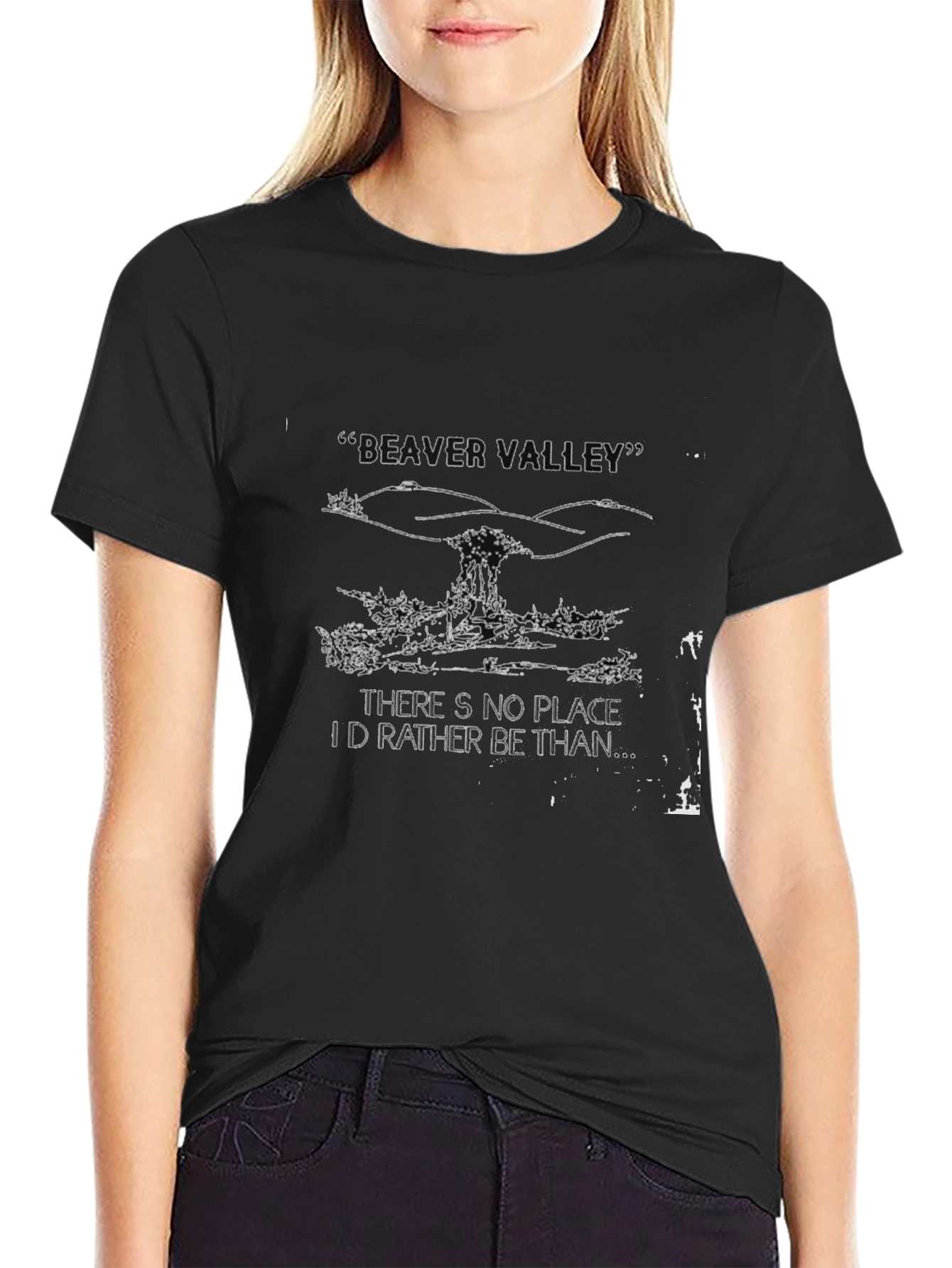 Beaver Valley Black Tee: Nature Lovers Delight