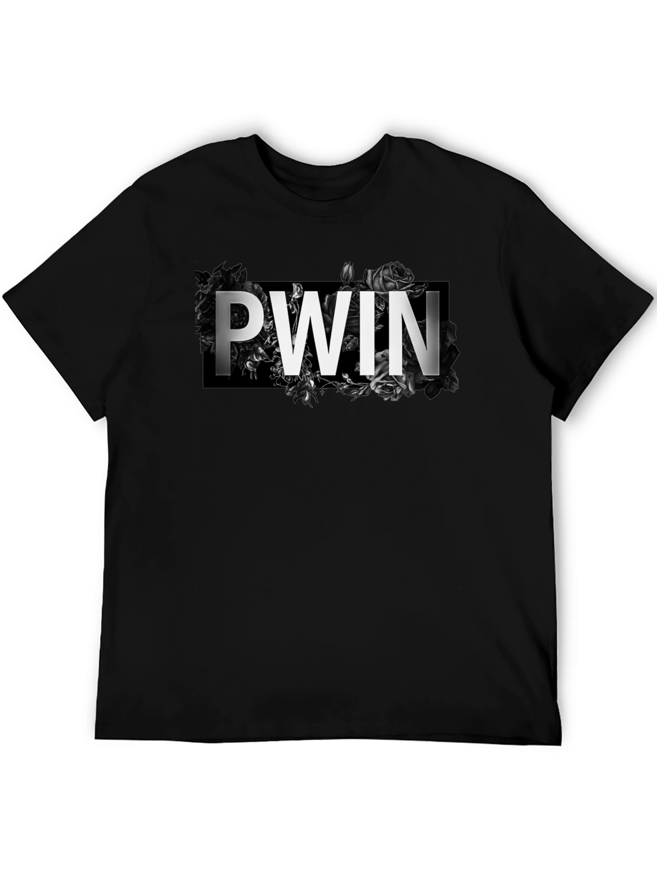 PWN Floral Graphic Print Black T-Shirt
