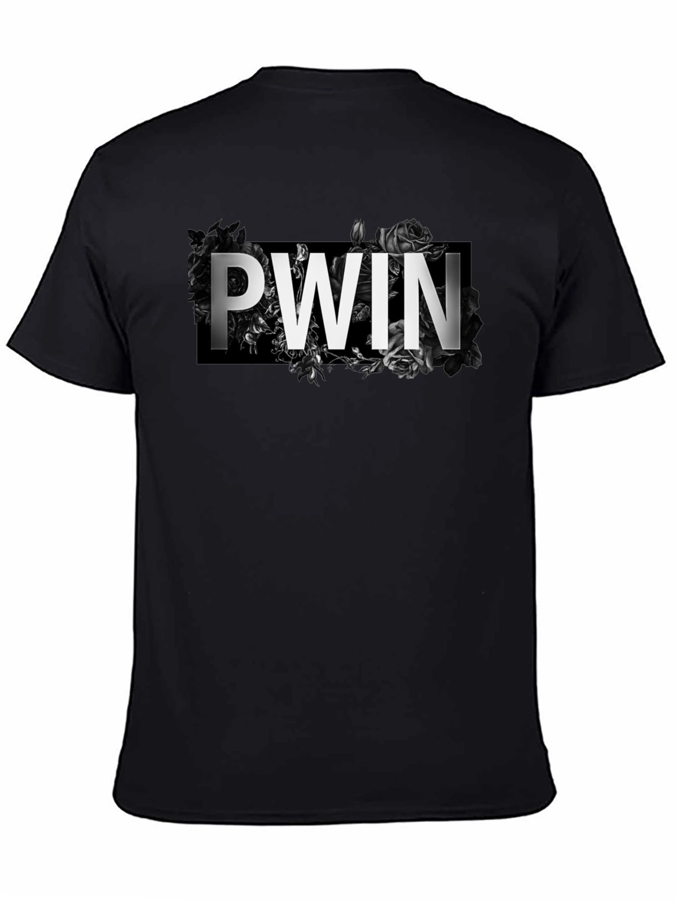 PWN Floral Graphic Print Black T-Shirt
