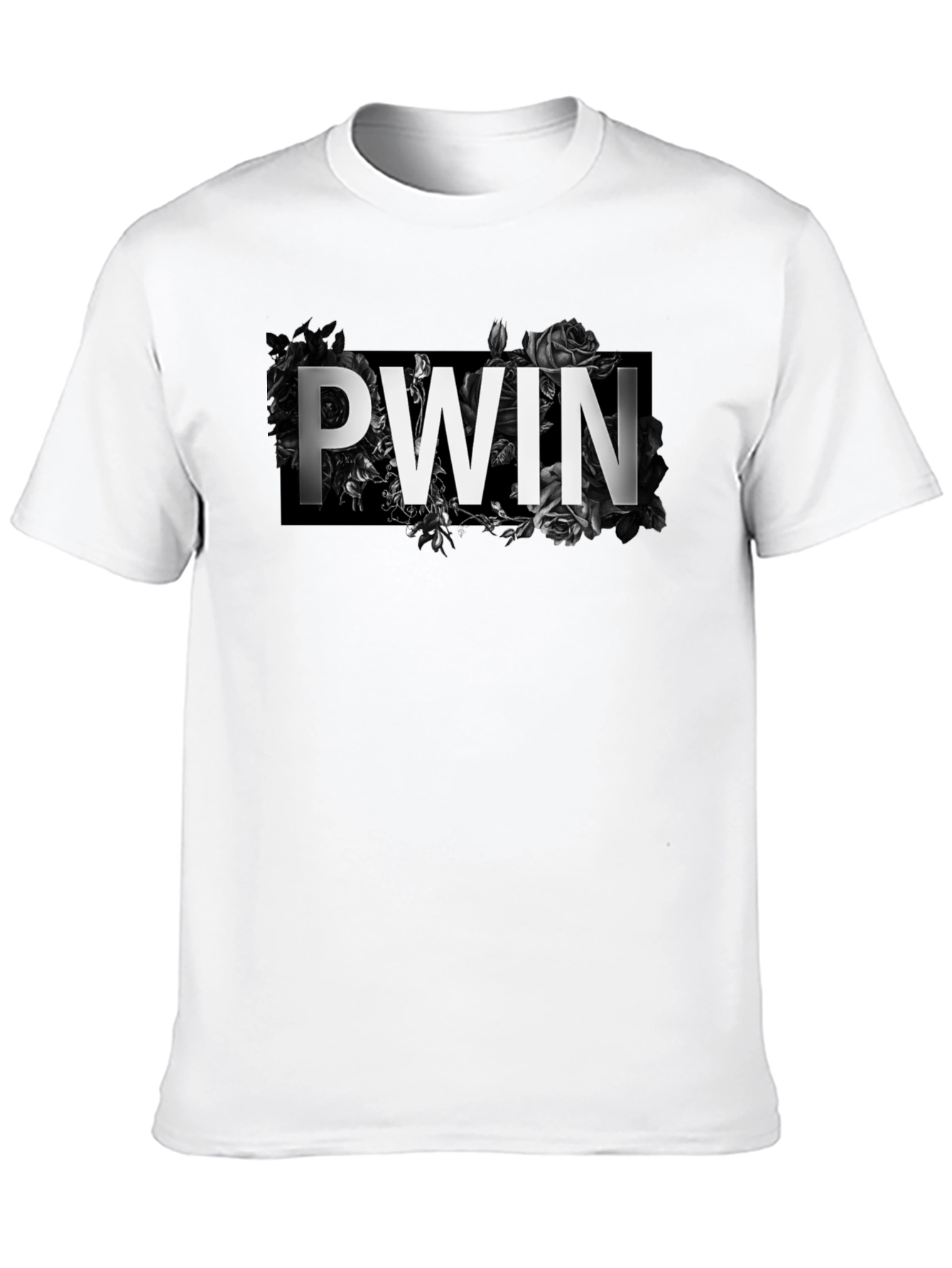 PWN Floral Graphic Print Black T-Shirt