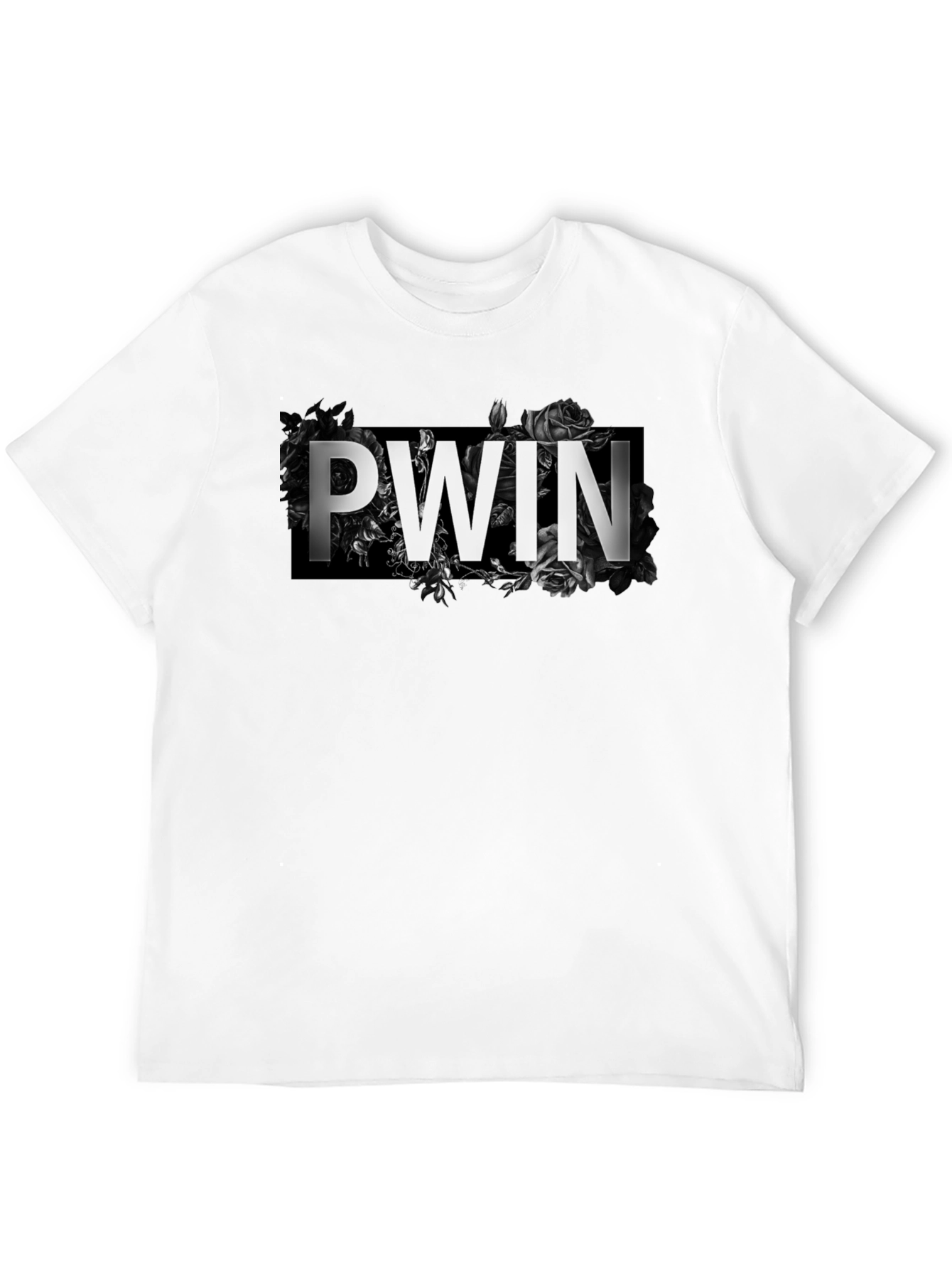PWN Floral Graphic Print Black T-Shirt