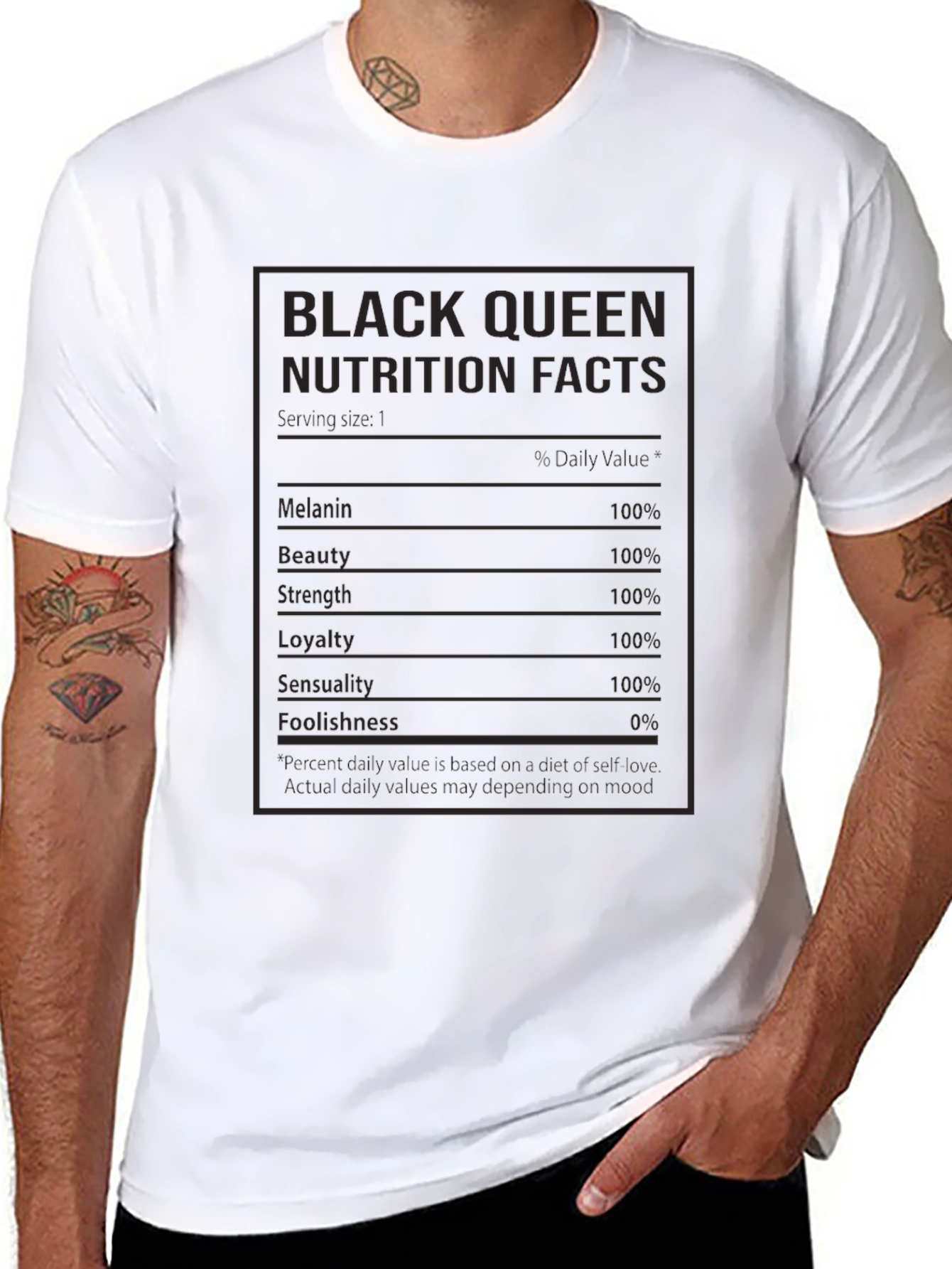 Black Queen Nutrition Facts T-Shirt