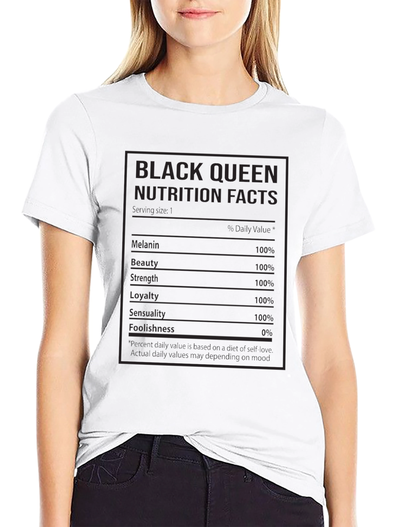 Black Queen Nutrition Facts T-Shirt