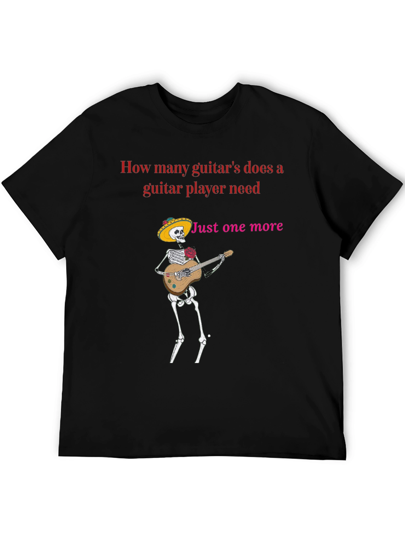 Guitar Player Skeleton Humor T-Shirt