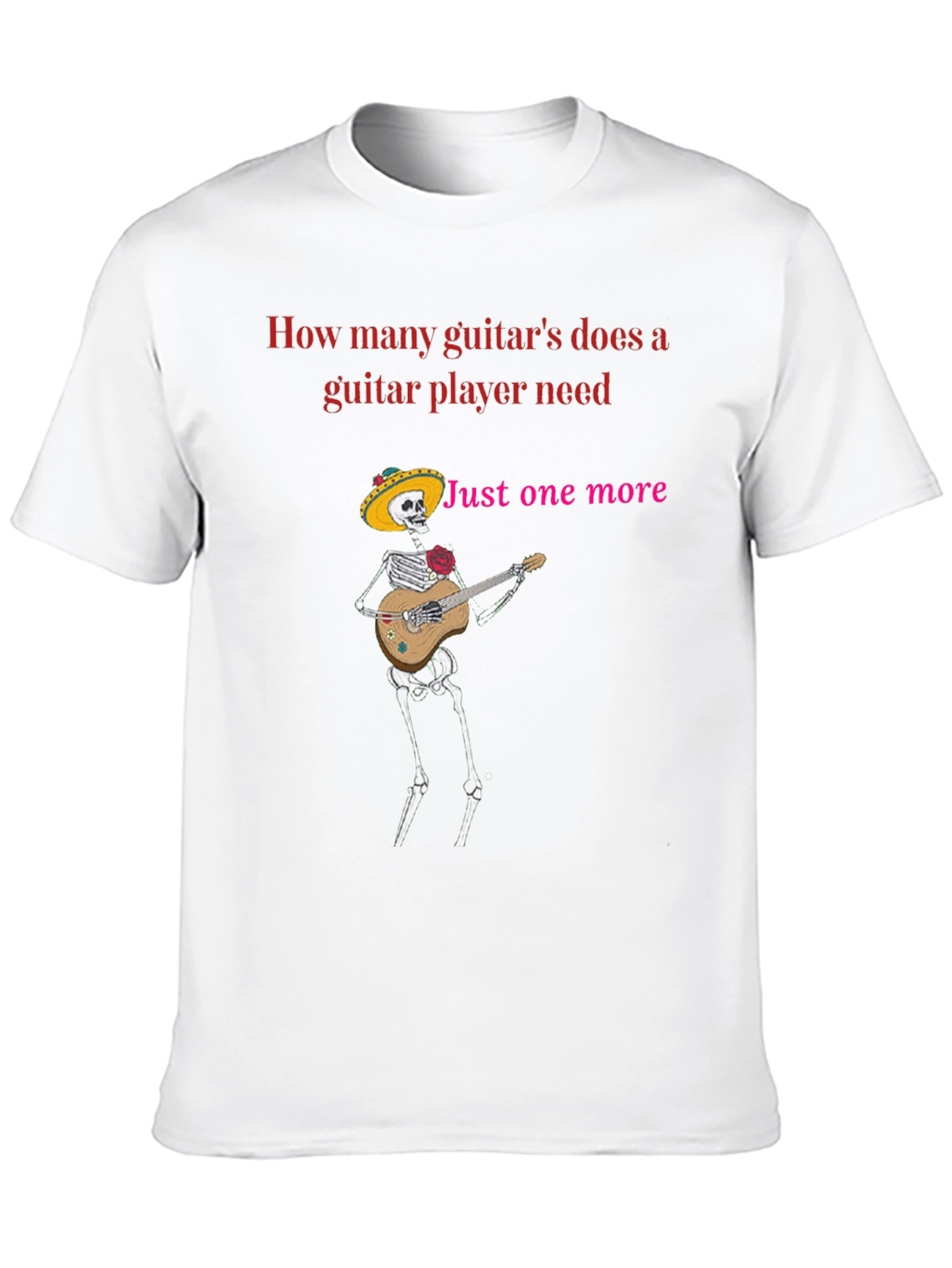 Guitar Player Skeleton Humor T-Shirt