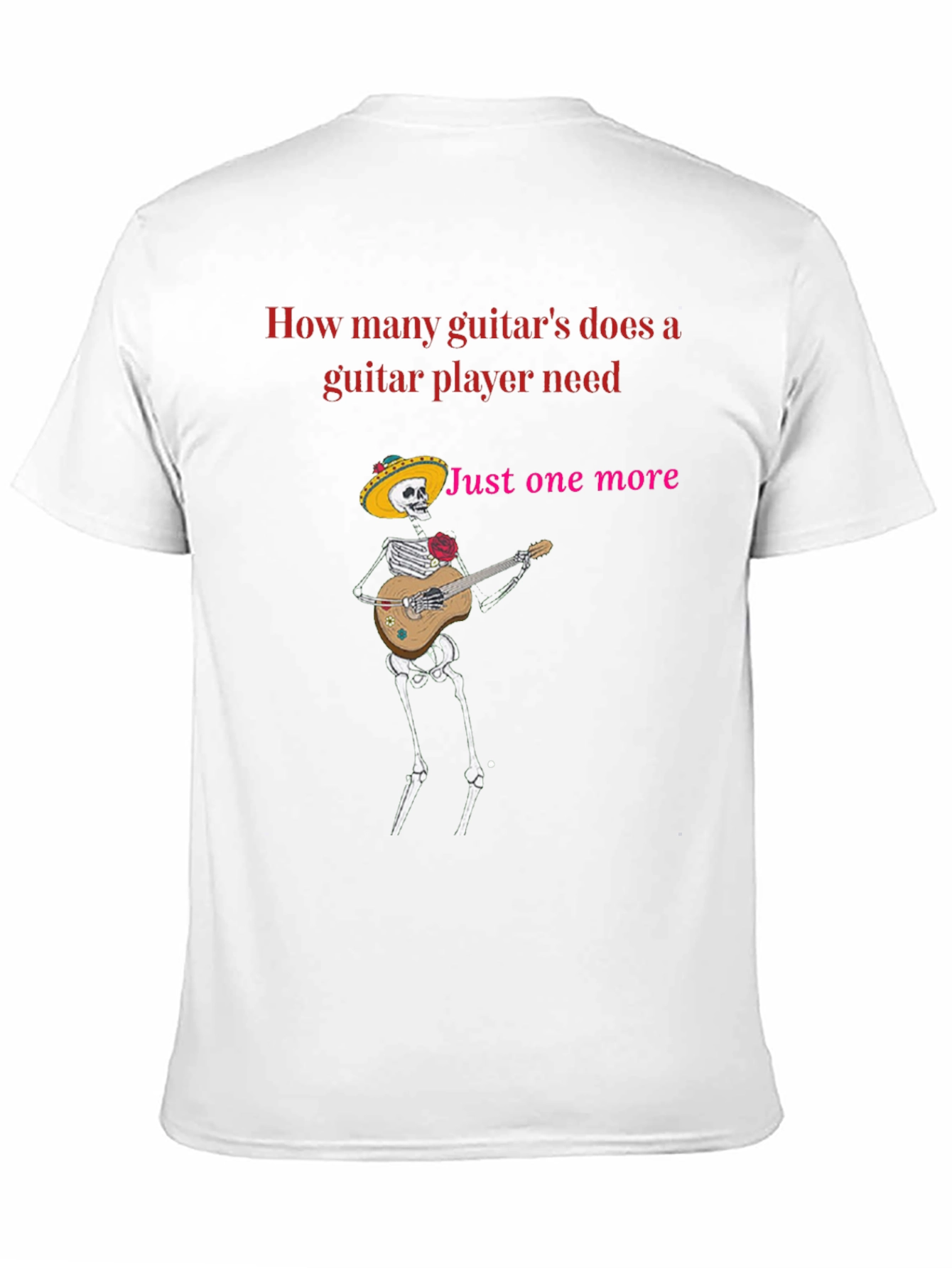 Guitar Player Skeleton Humor T-Shirt