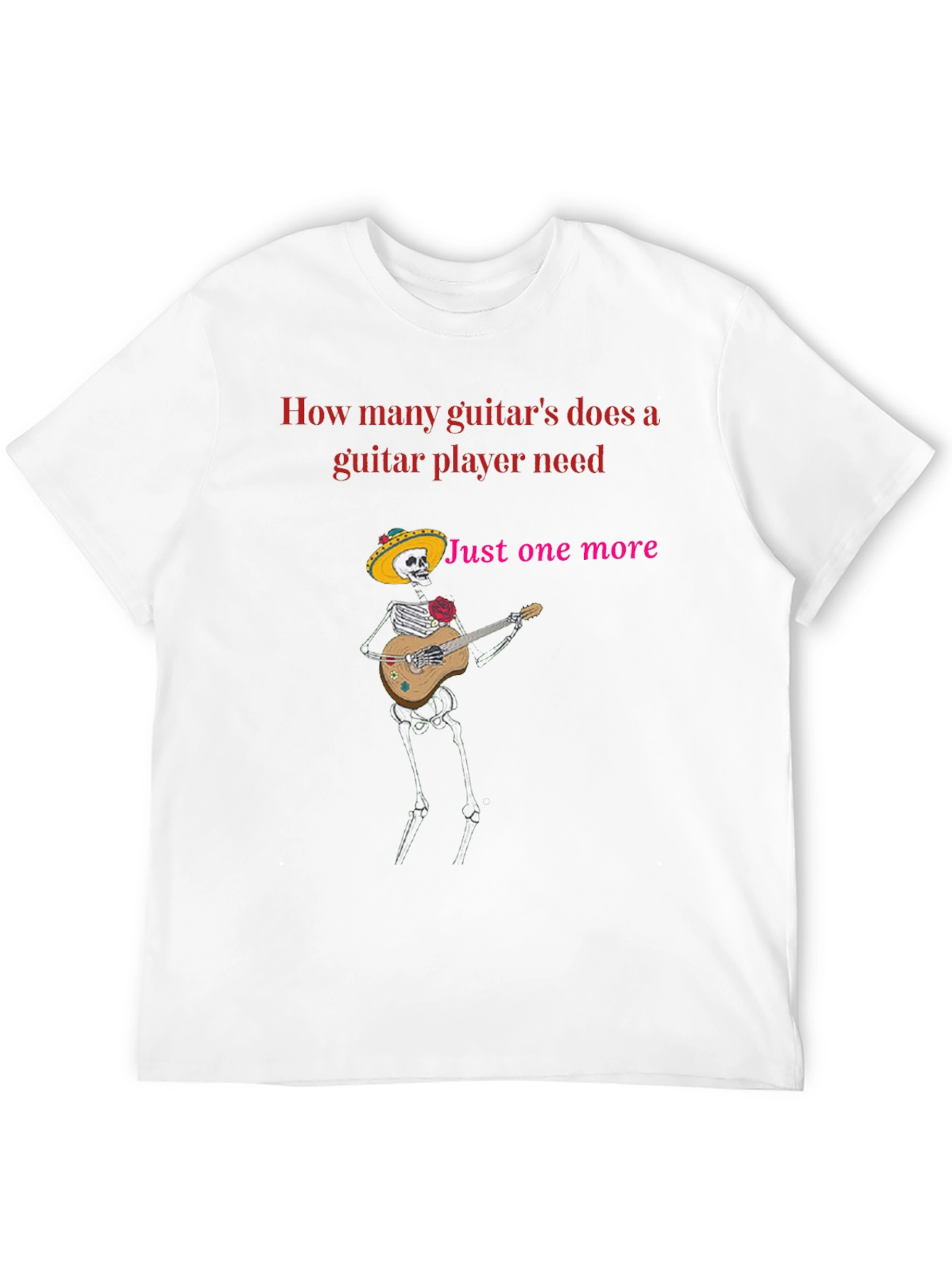 Guitar Player Skeleton Humor T-Shirt