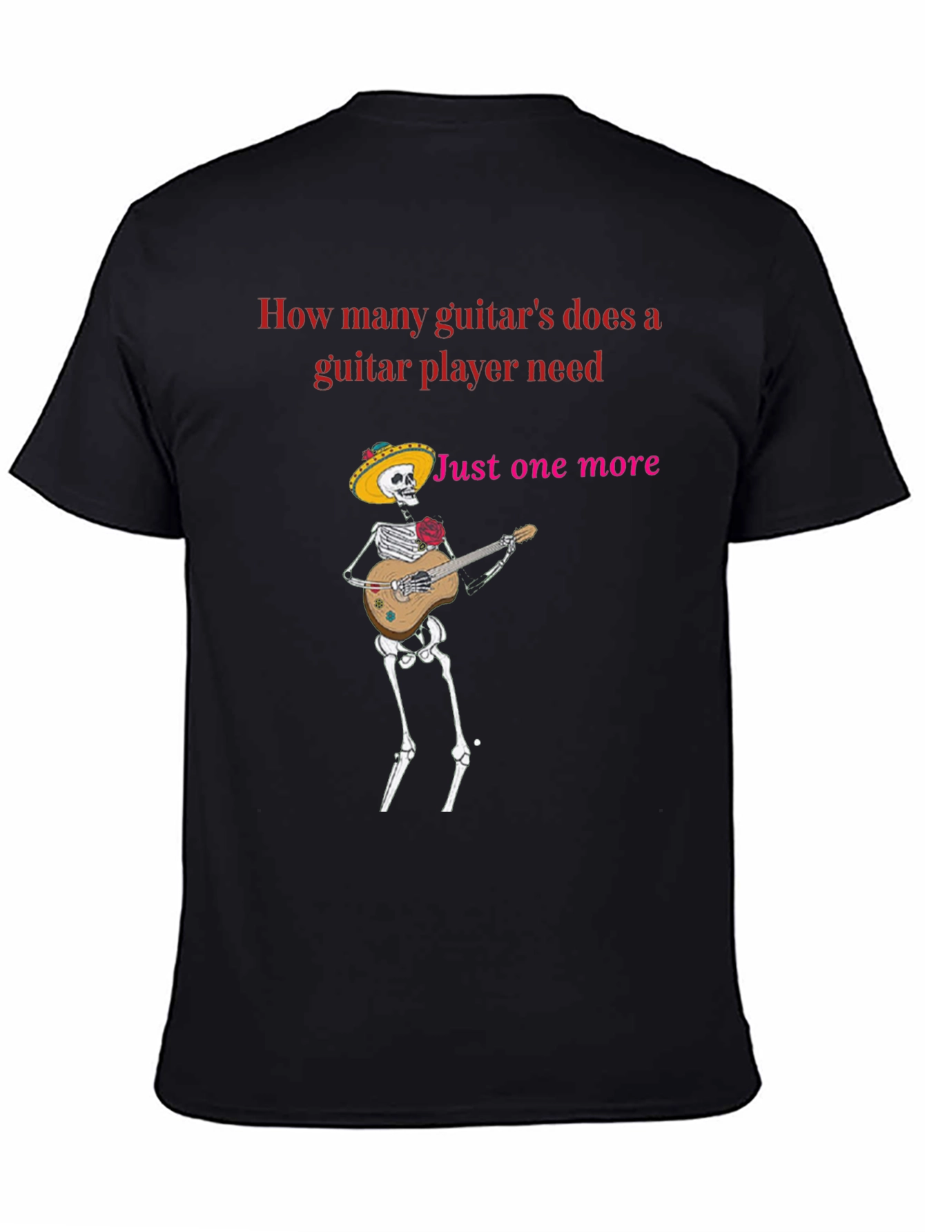 Guitar Player Skeleton Humor T-Shirt