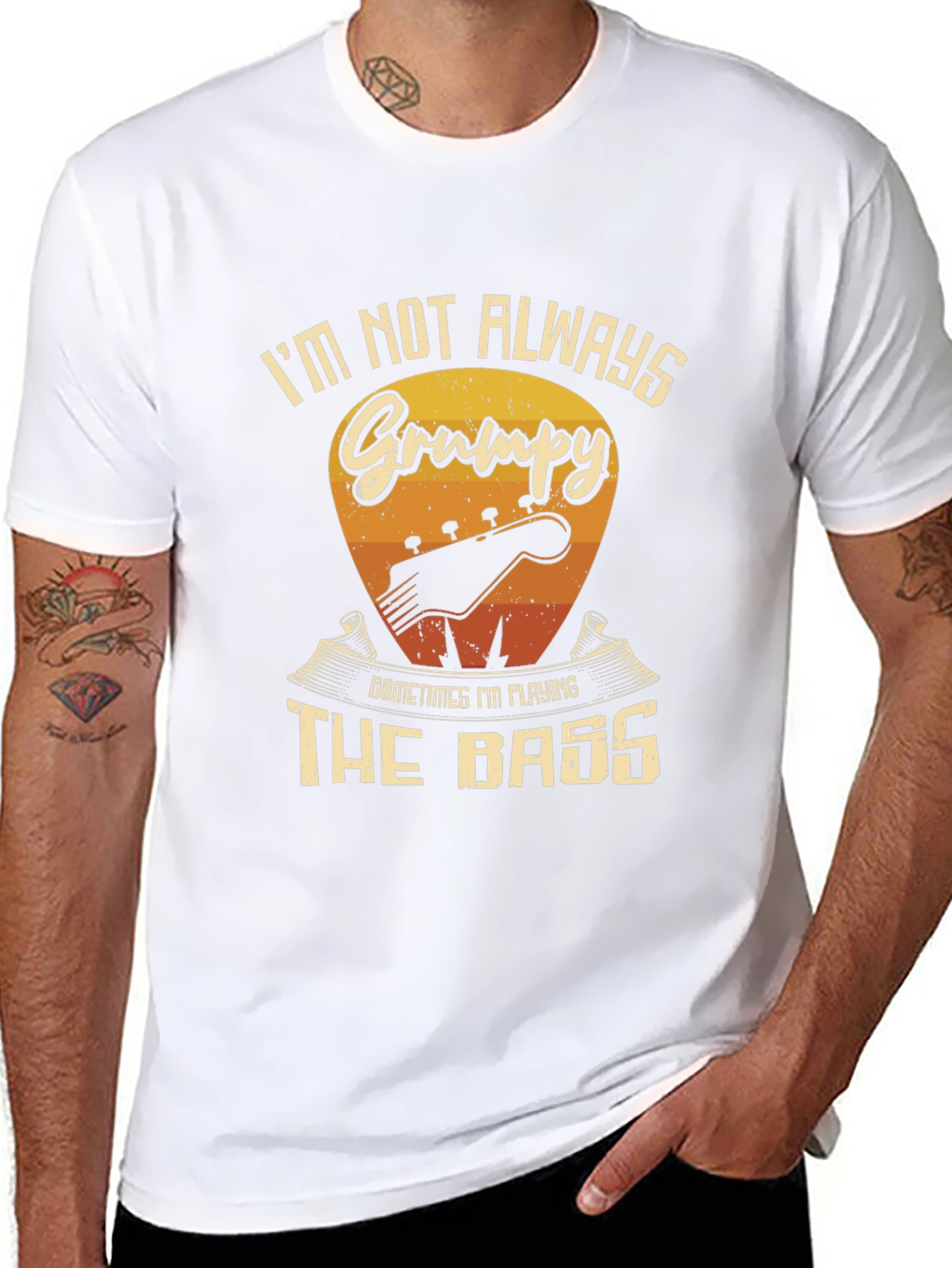 Grumpy Bass Player Graphic T-Shirt