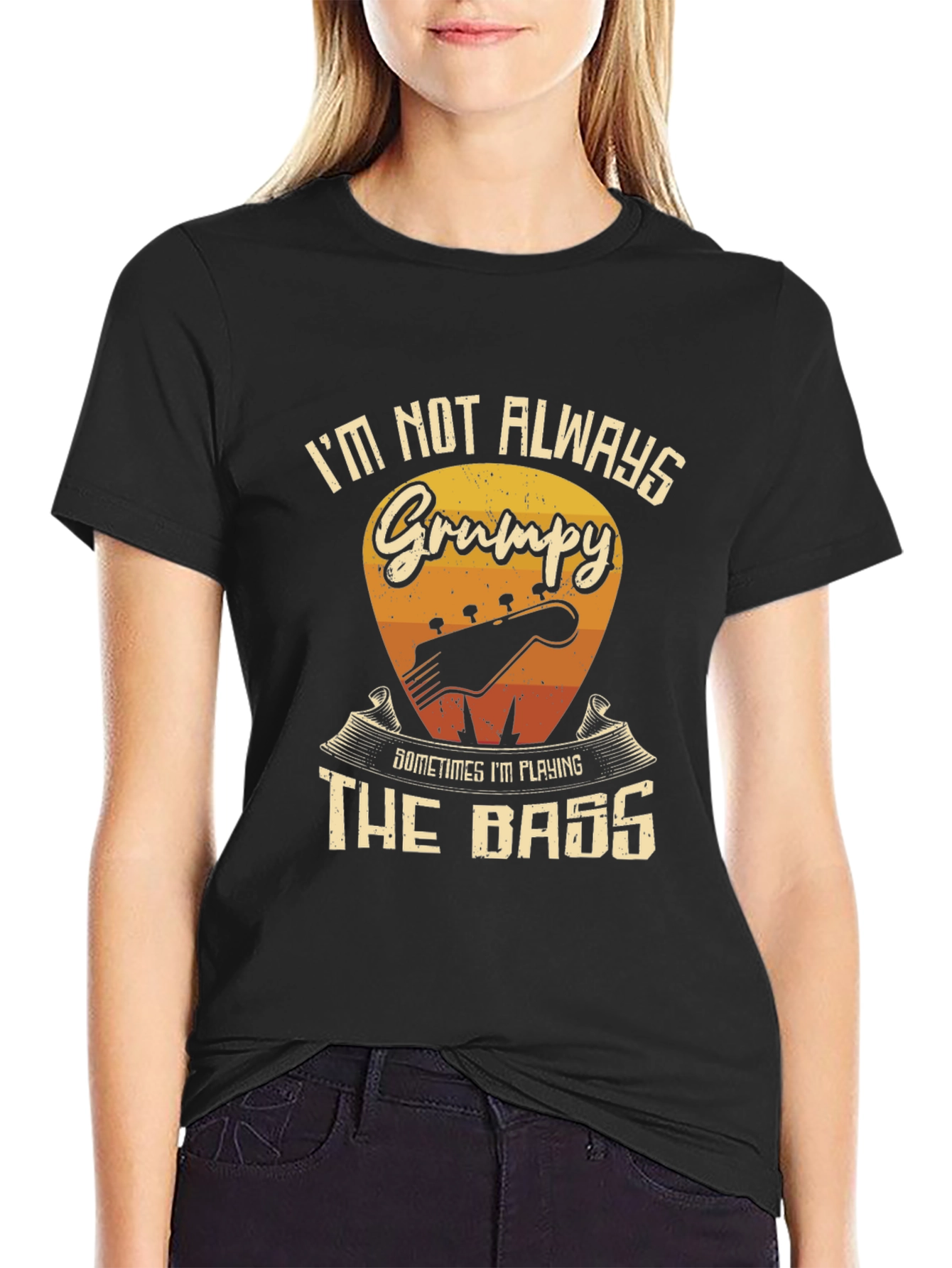 Grumpy Bass Player Graphic T-Shirt