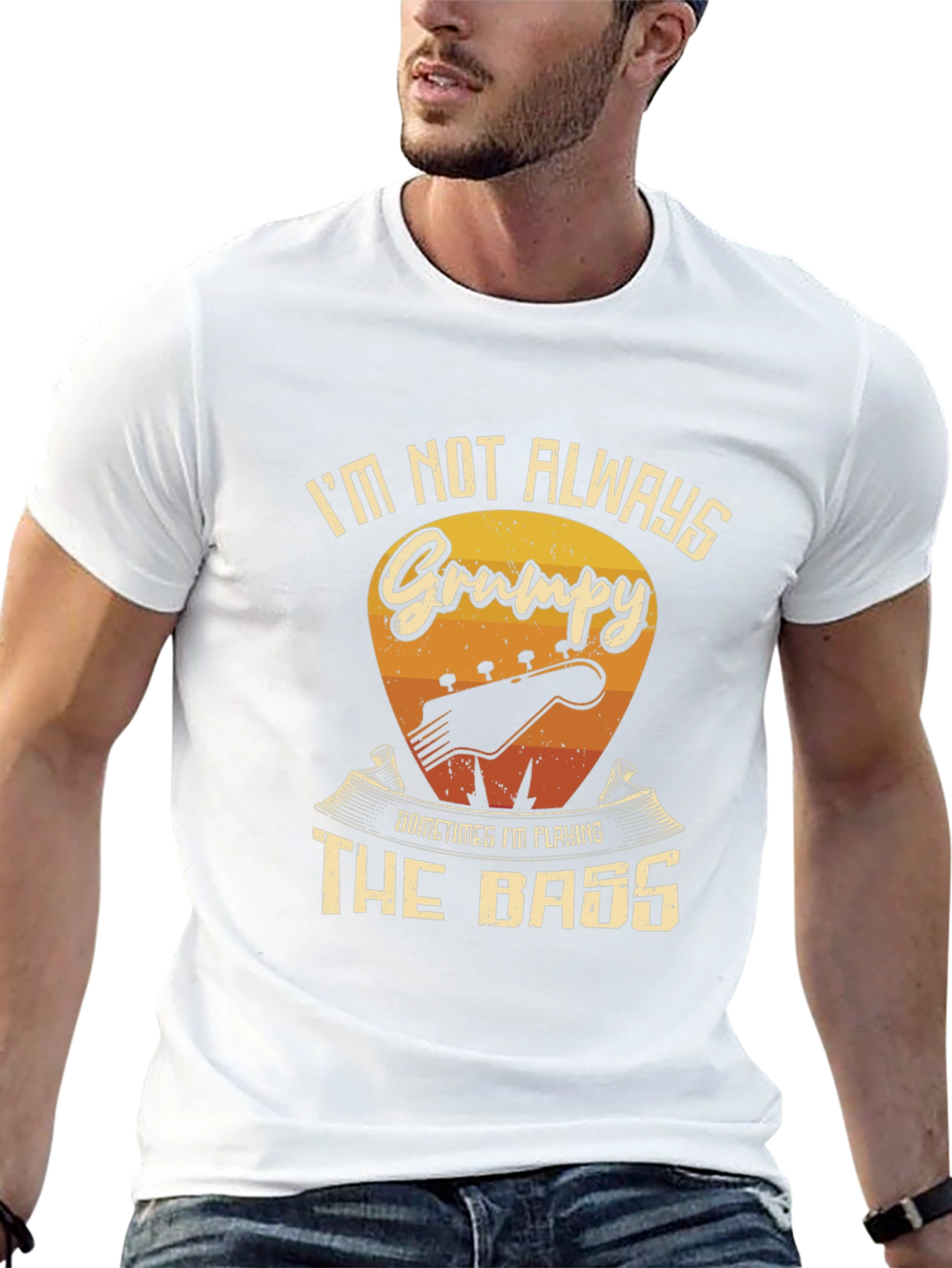 Grumpy Bass Player Graphic T-Shirt