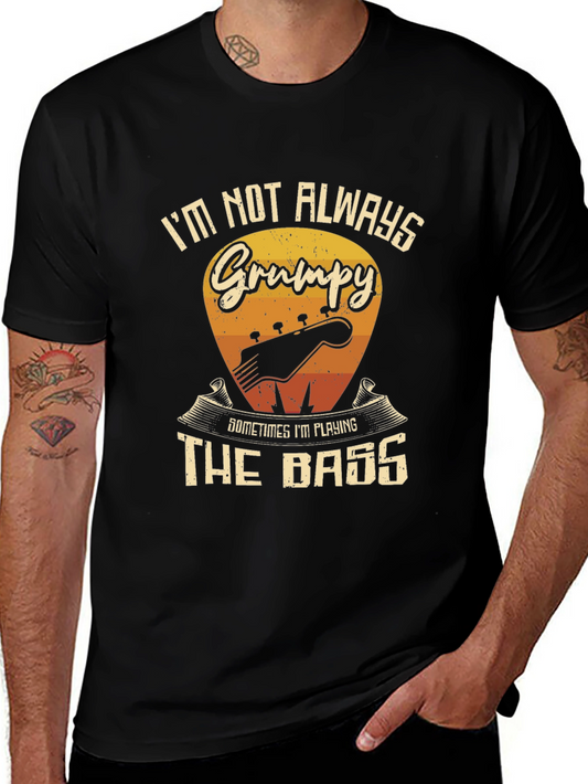 Grumpy Bass Player Graphic T-Shirt