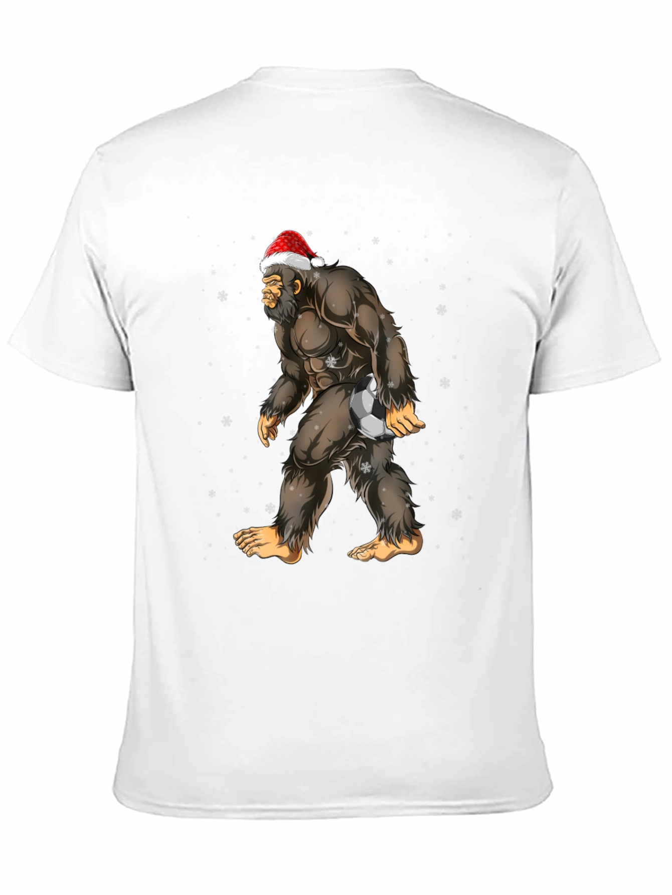 Bigfoot Santa Soccer Christmas T-Shirt
