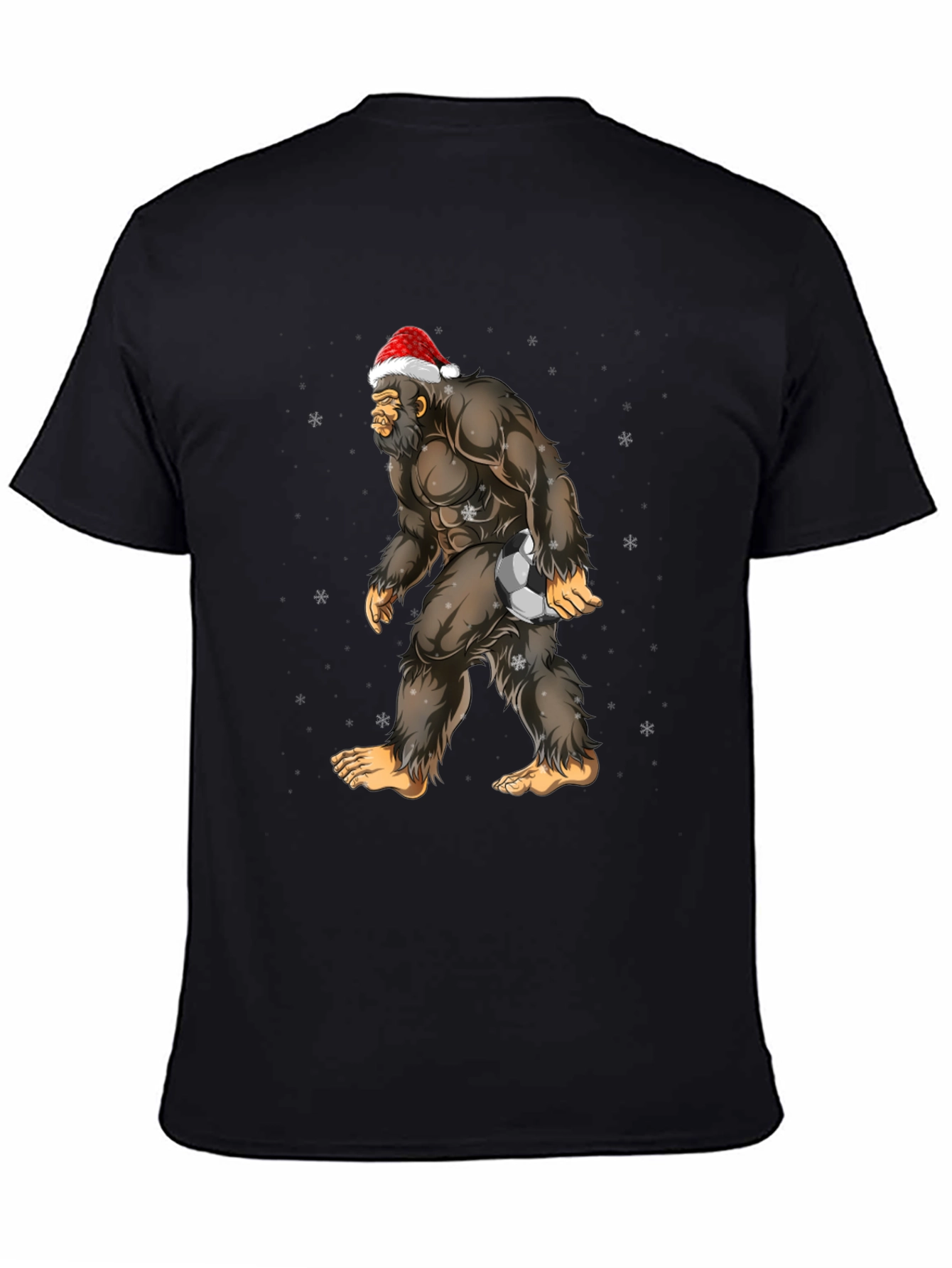 Bigfoot Santa Soccer Christmas T-Shirt