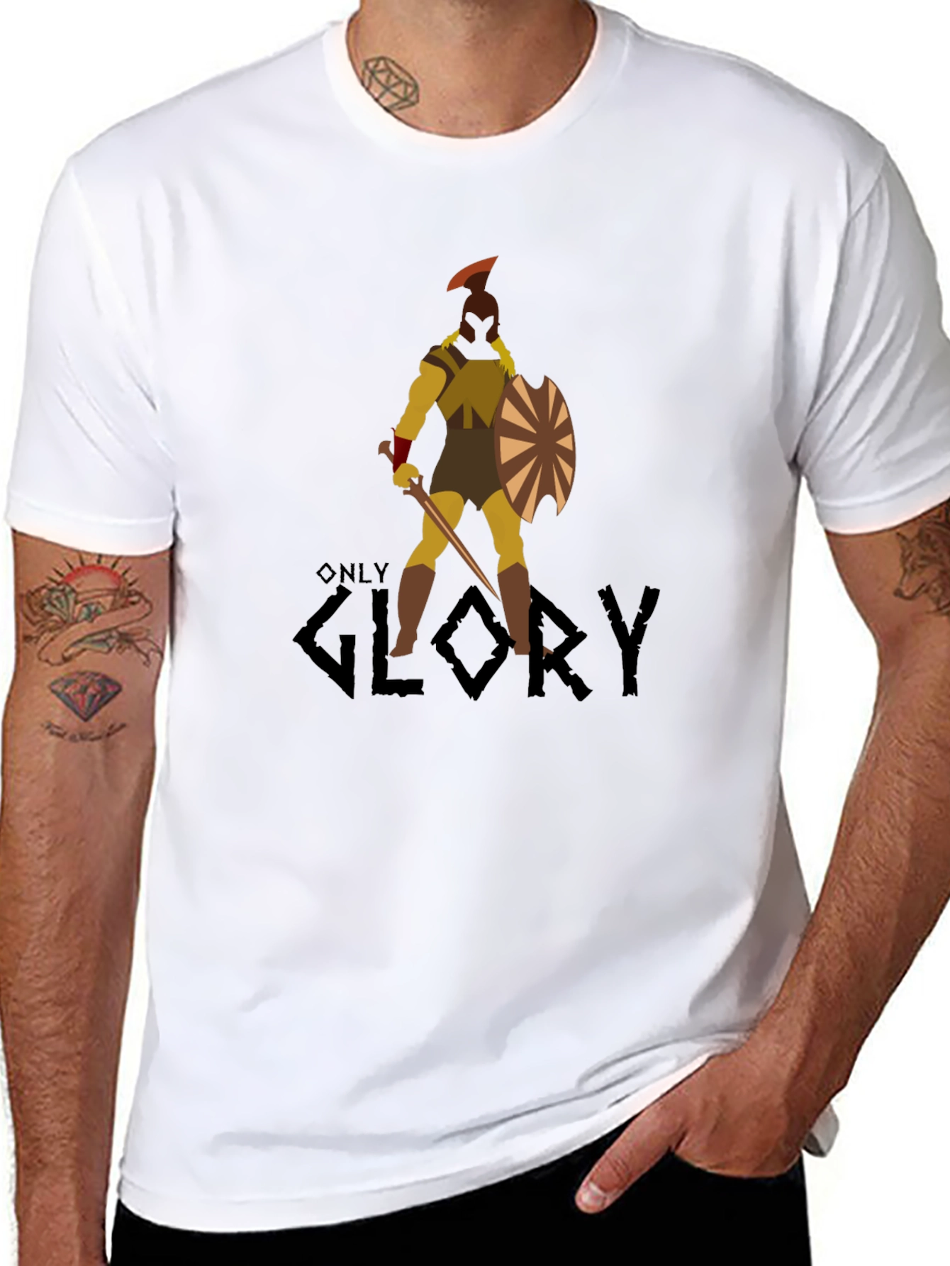 Warrior Graphic Black T-Shirt