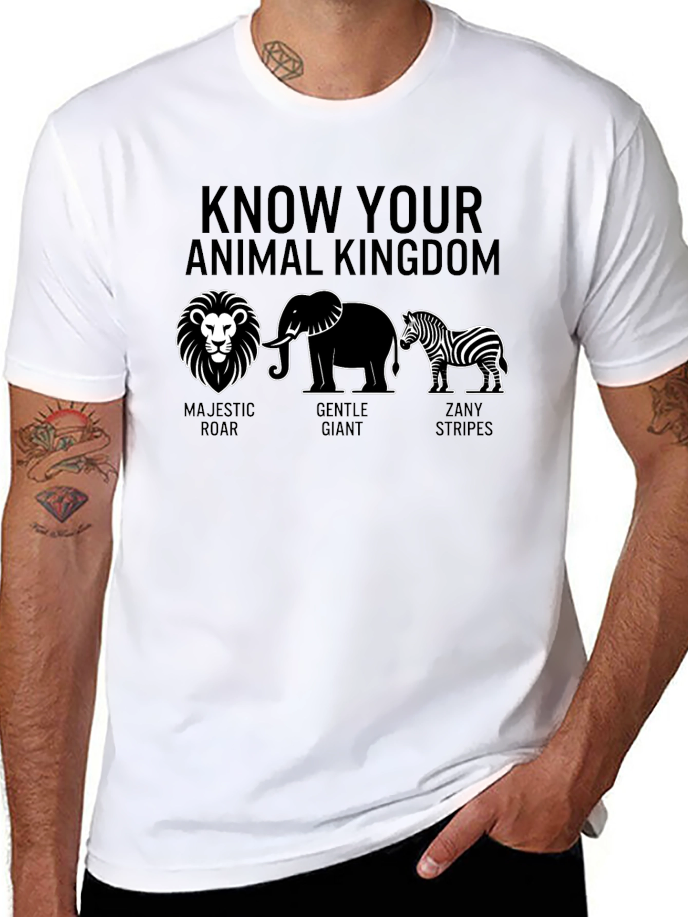 Animal Kingdom Graphic Tee - Majestic Gentle Zany