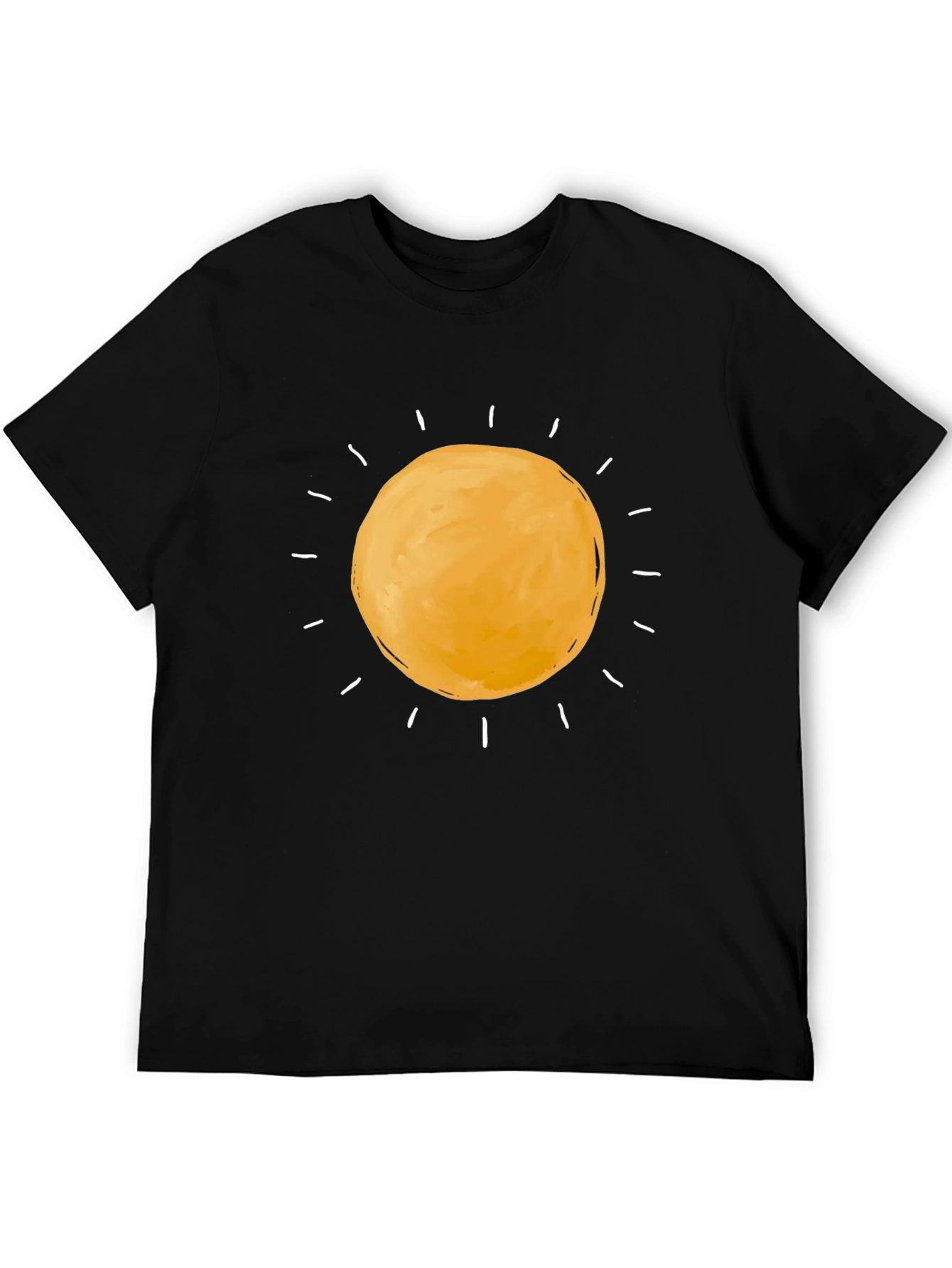 Sunny Day Graphic Tee - Black Cotton T-Shirt