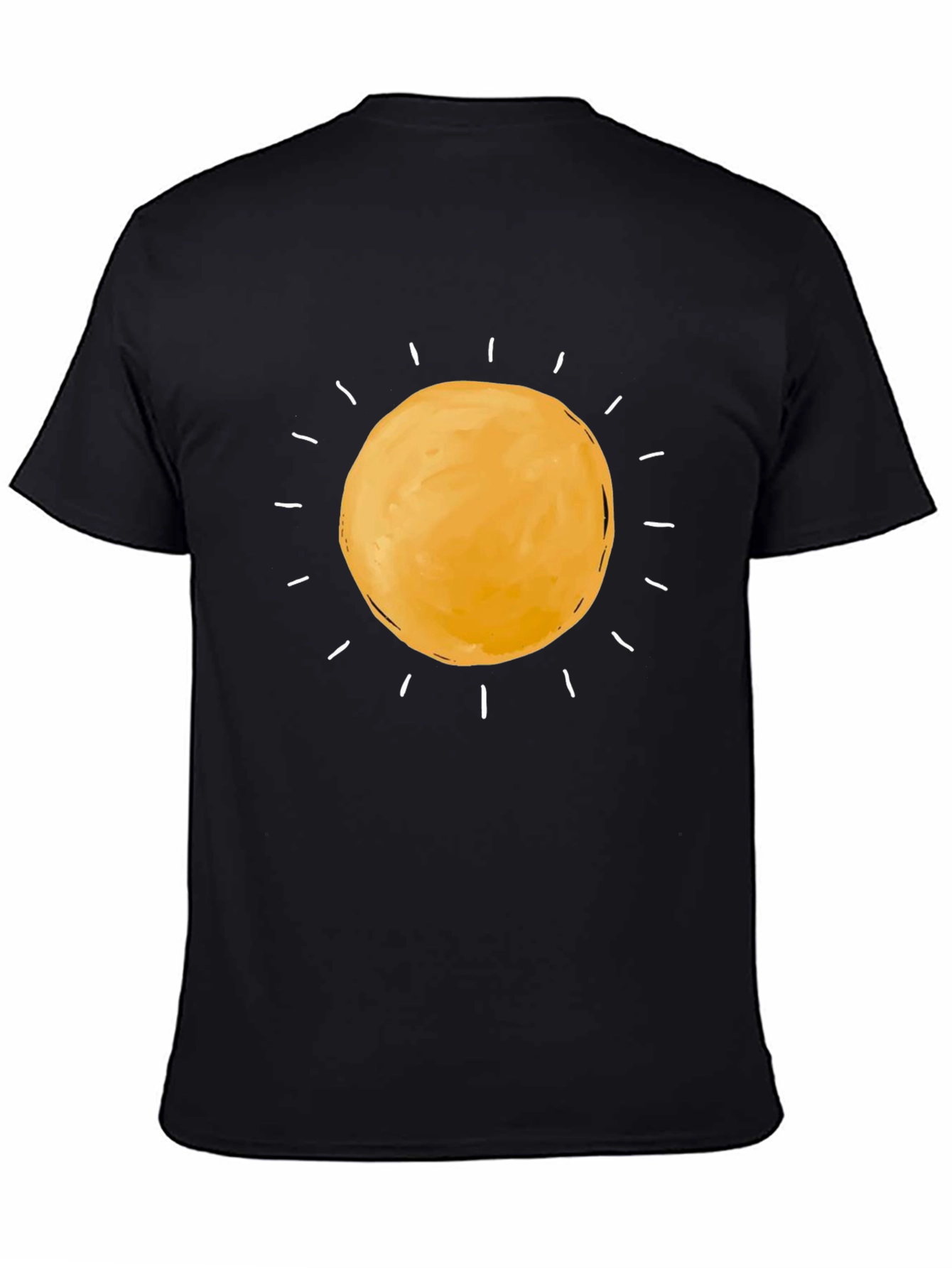 Sunny Day Graphic Tee - Black Cotton T-Shirt
