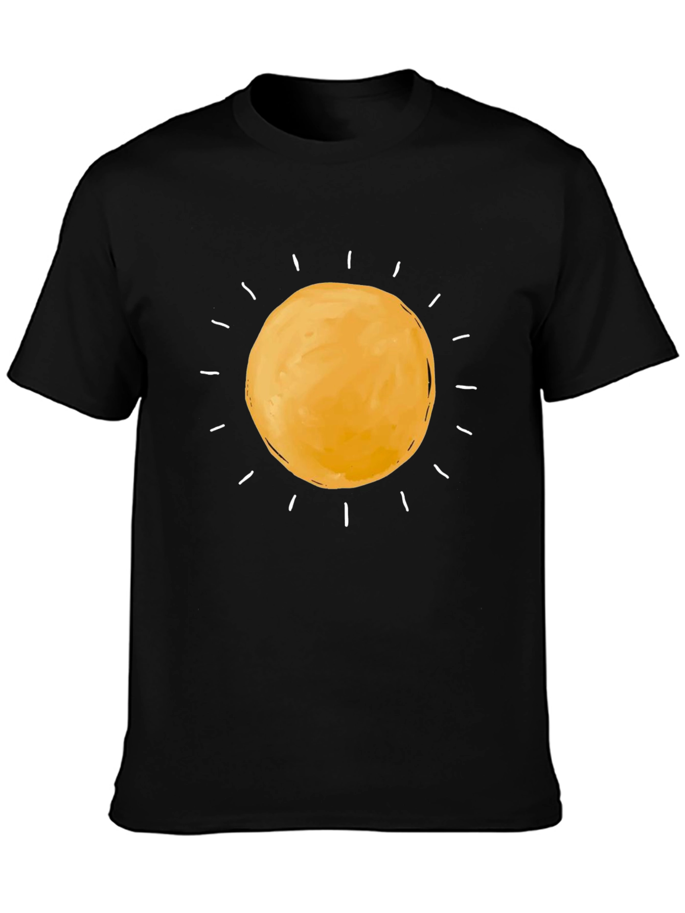Sunny Day Graphic Tee - Black Cotton T-Shirt