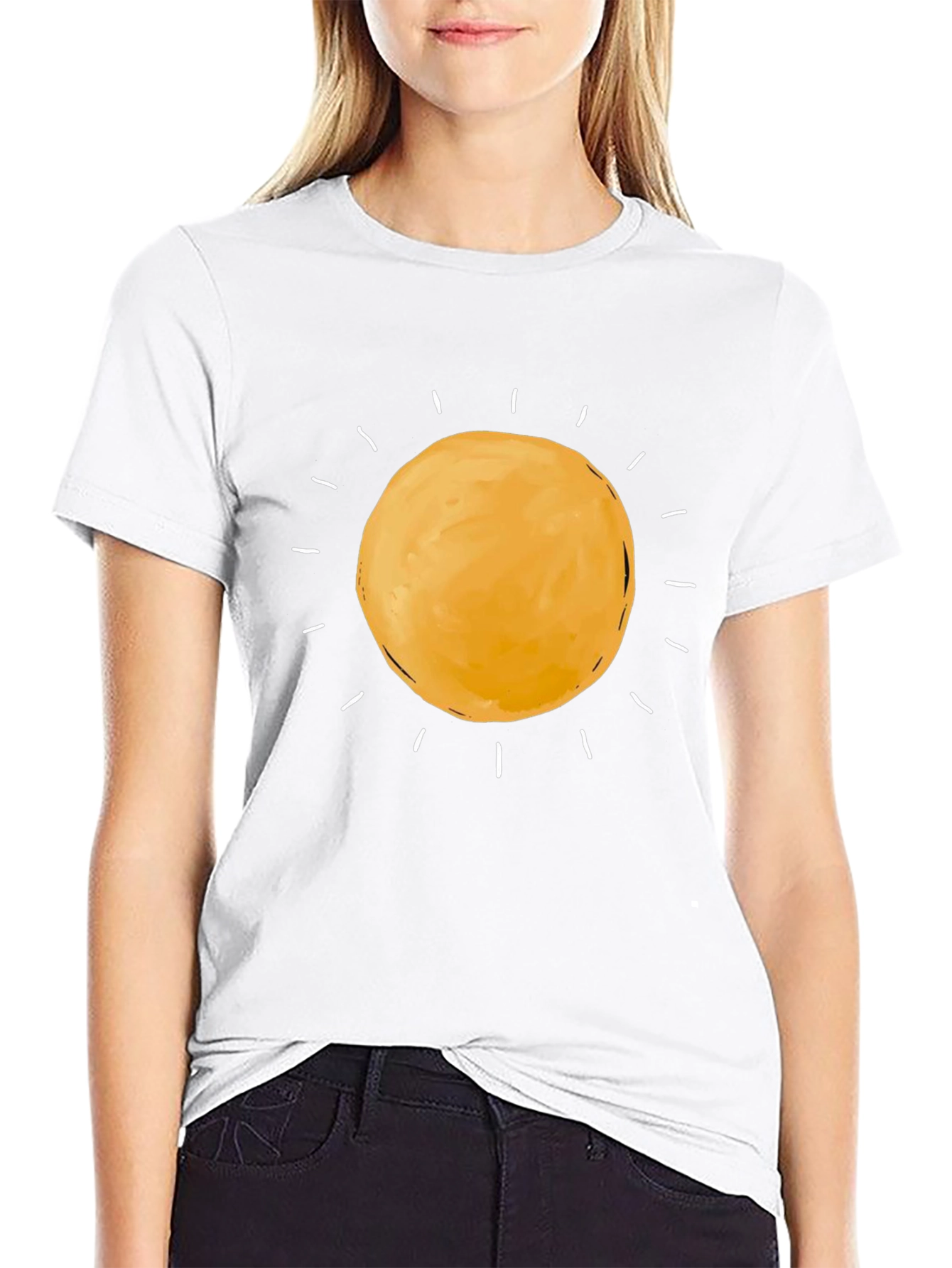 Sunny Day Graphic Tee - Black Cotton T-Shirt