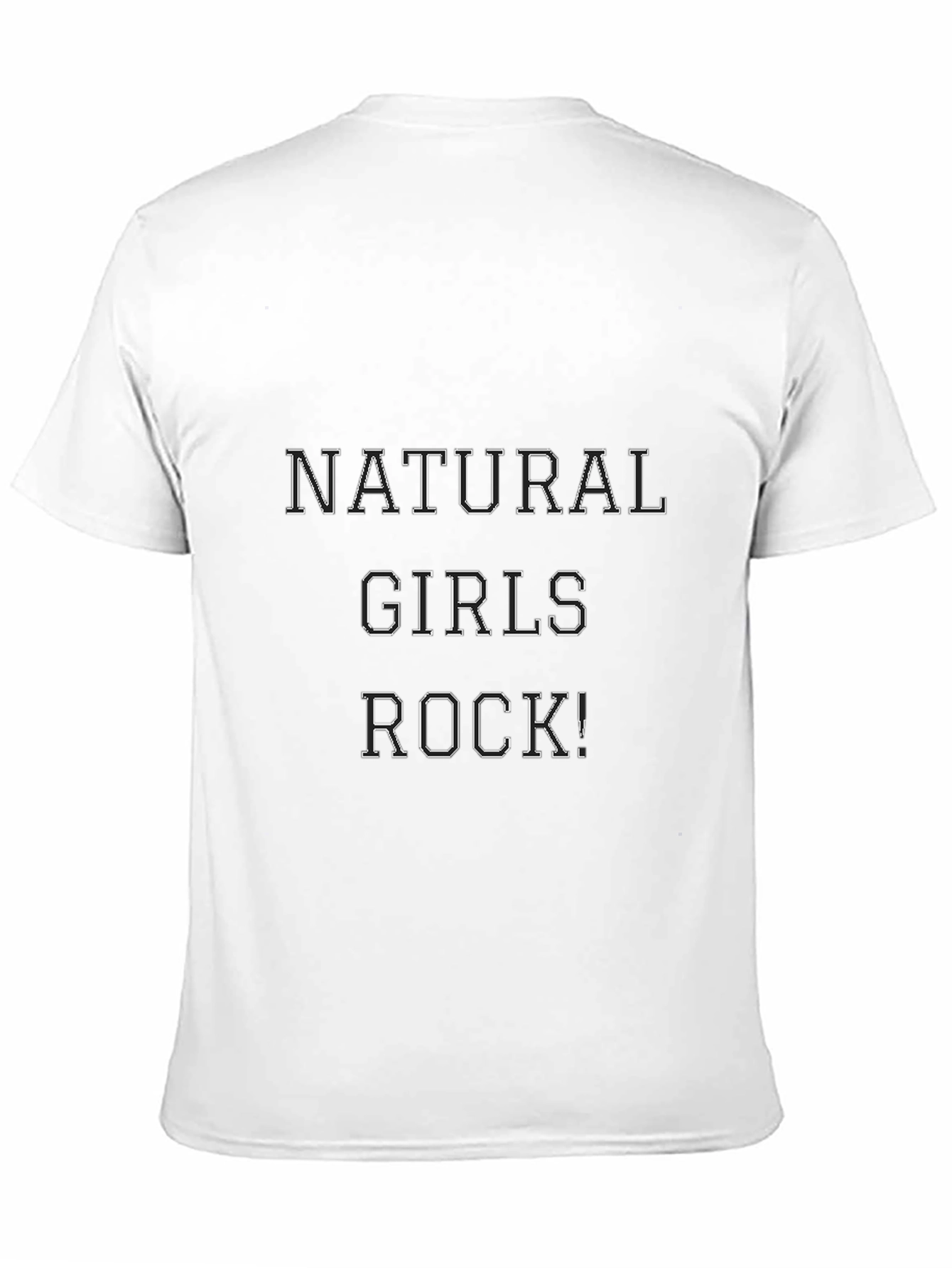 Natural Girls Rock! Black Cotton T-Shirt