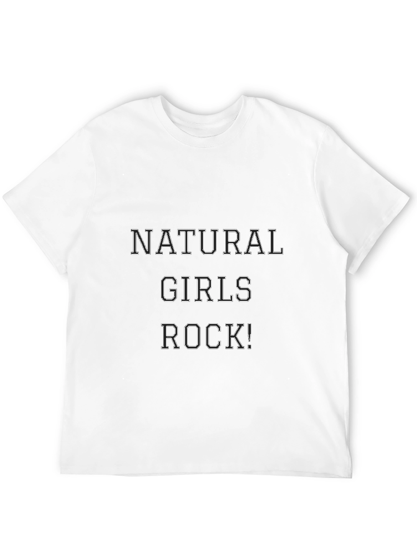 Natural Girls Rock! Black Cotton T-Shirt