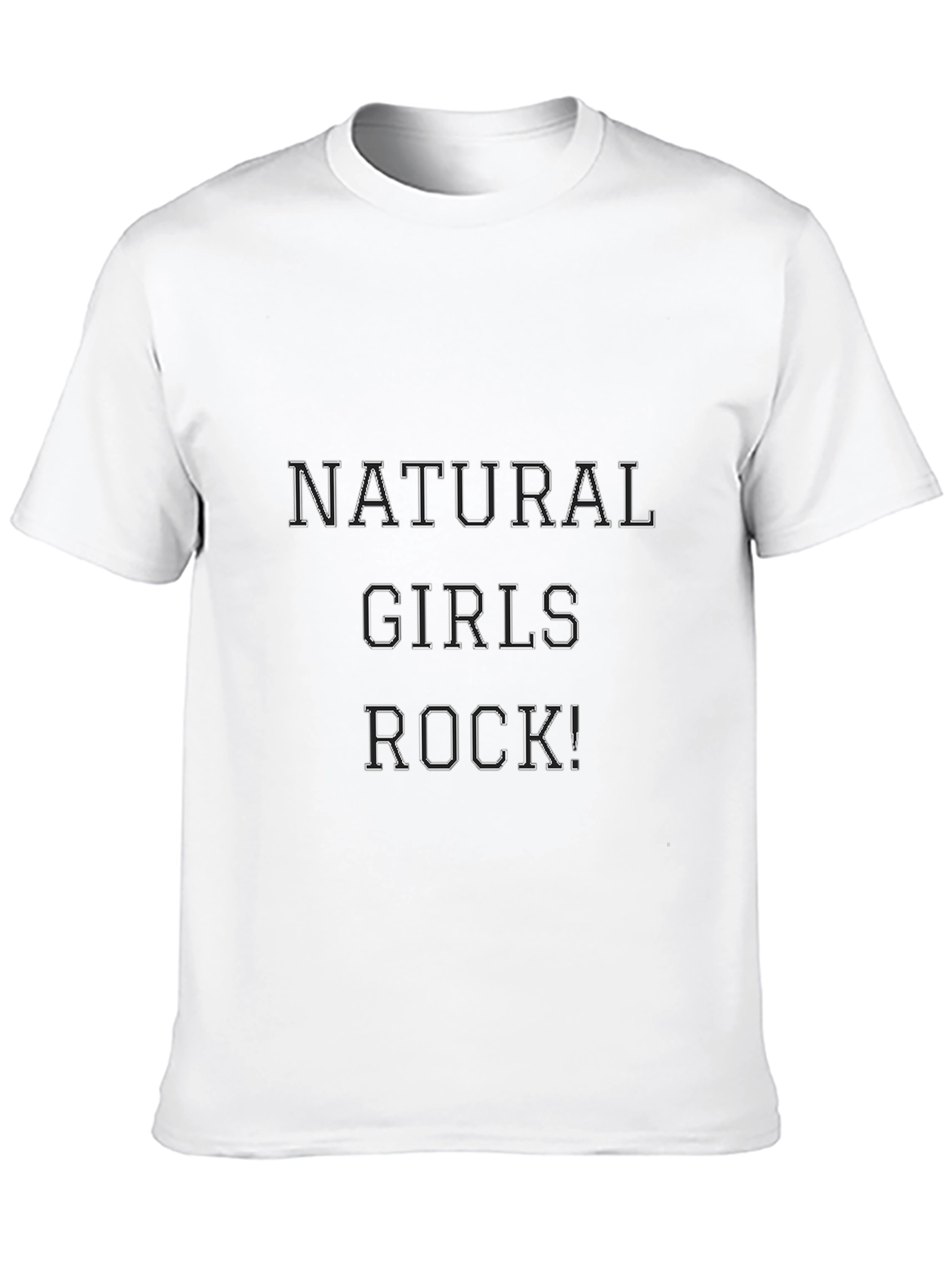 Natural Girls Rock! Black Cotton T-Shirt