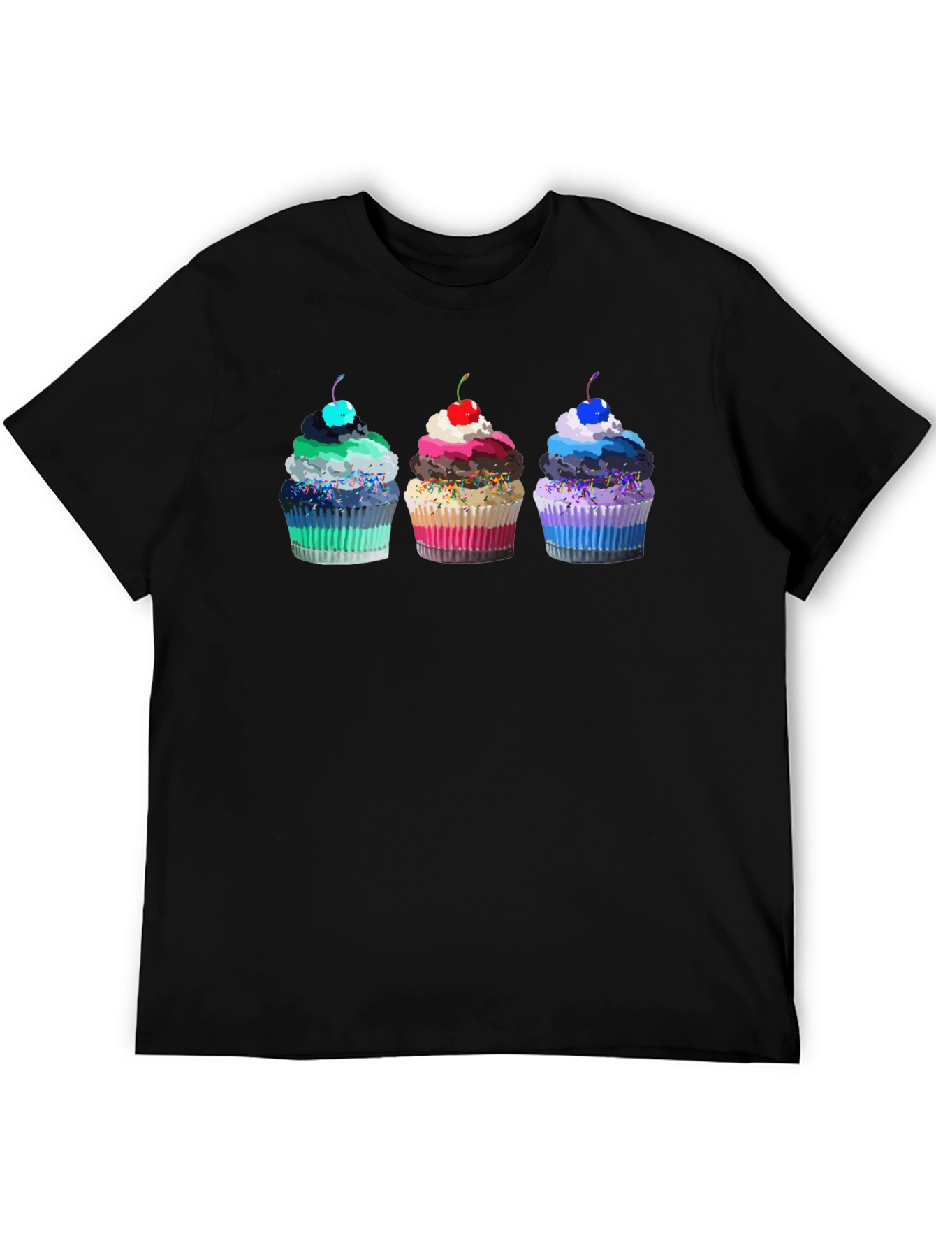 Cupcake Graphic Black T-Shirt