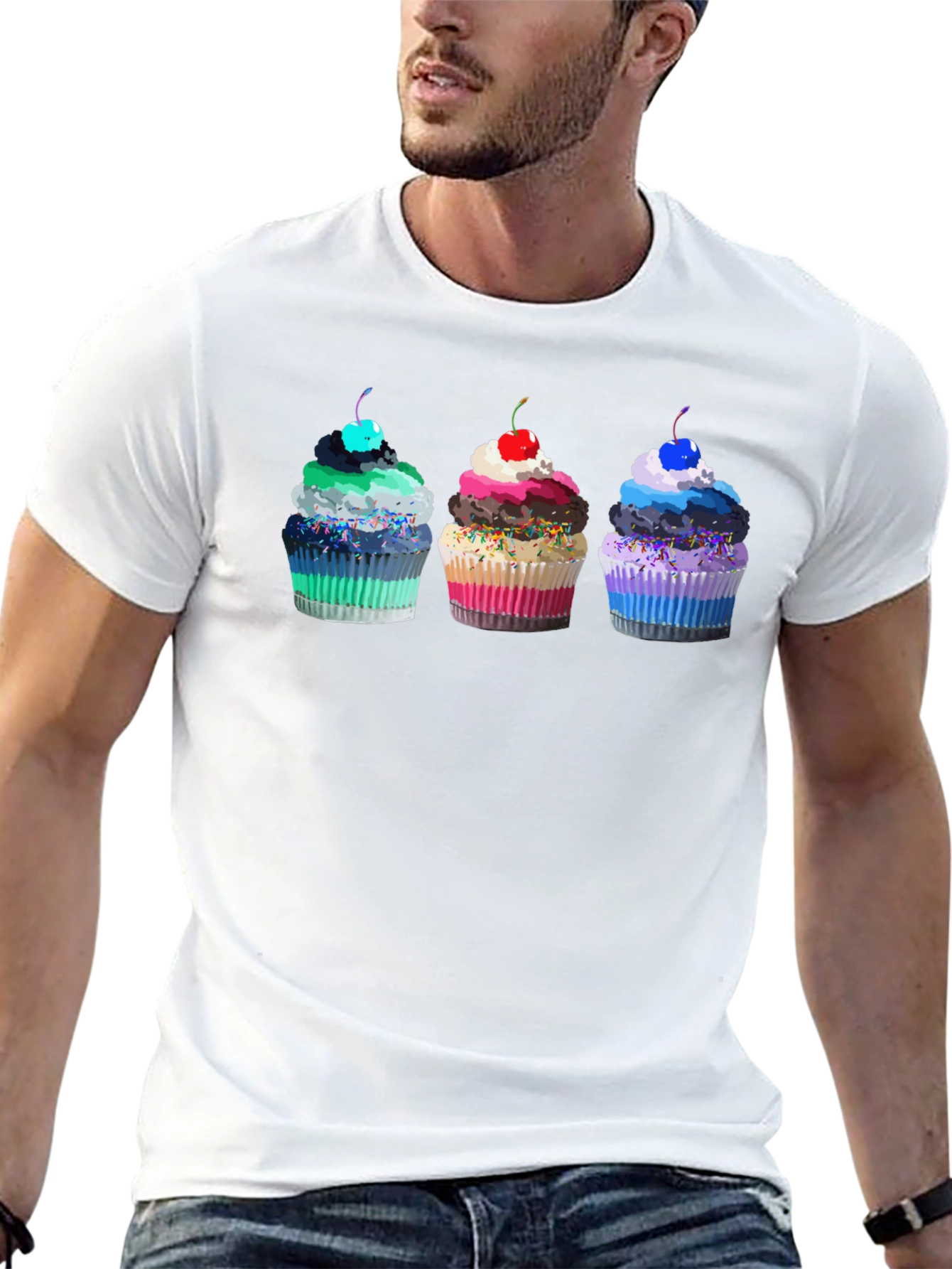Cupcake Graphic Black T-Shirt