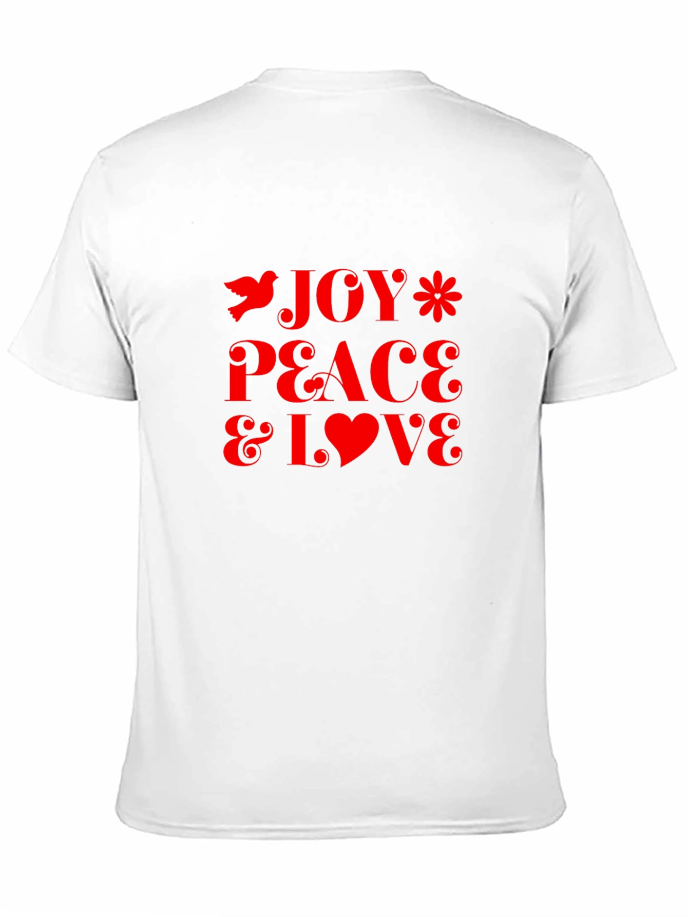 Joy Peace Love Graphic Tee - Stylish Black T-Shirt