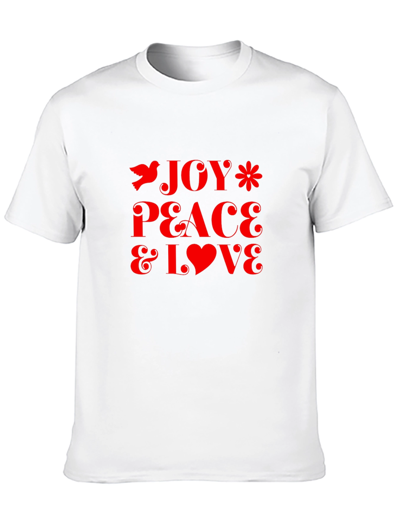 Joy Peace Love Graphic Tee - Stylish Black T-Shirt