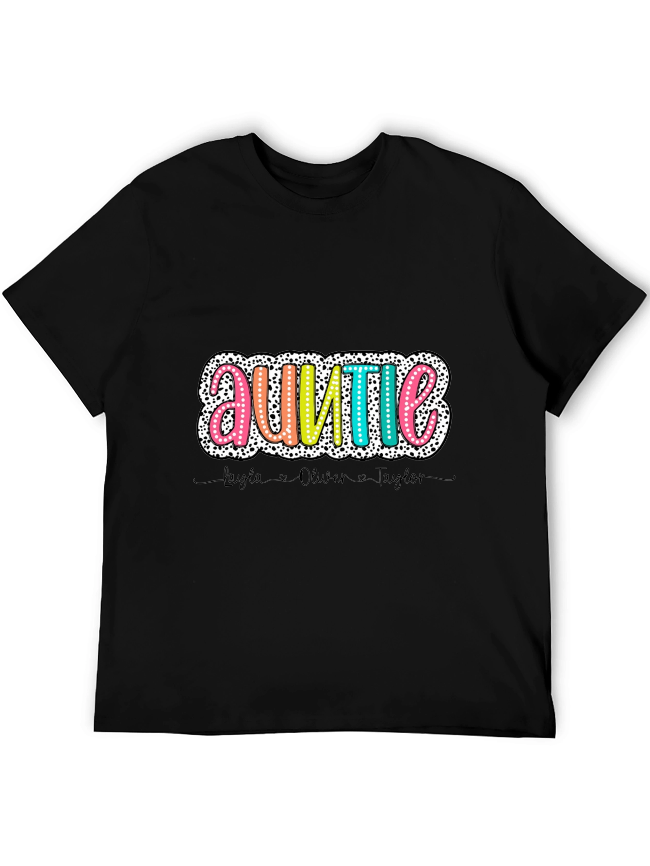 Personalized Auntie T-Shirt with Names