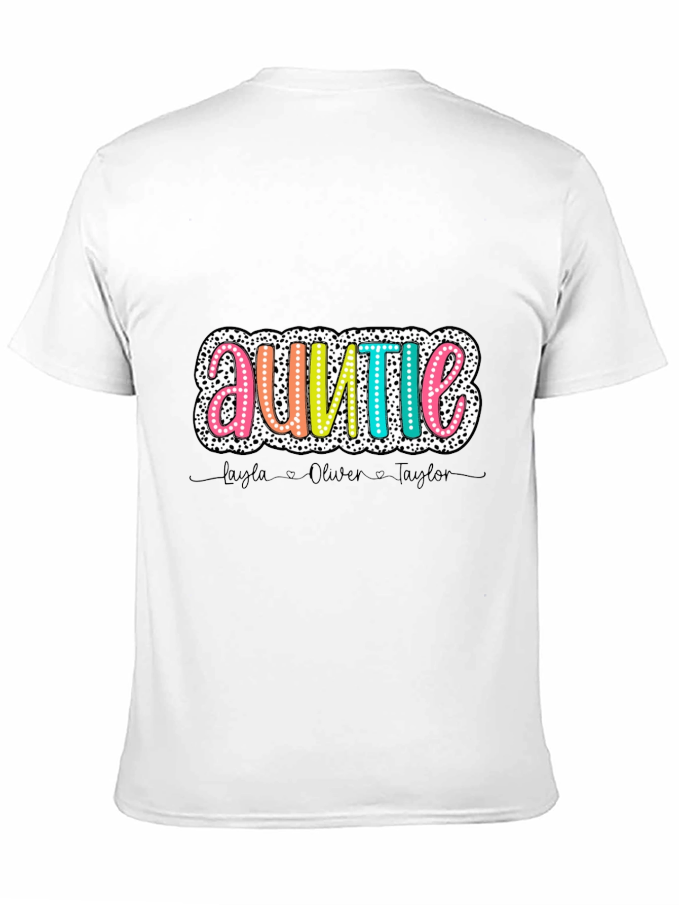 Personalized Auntie T-Shirt with Names