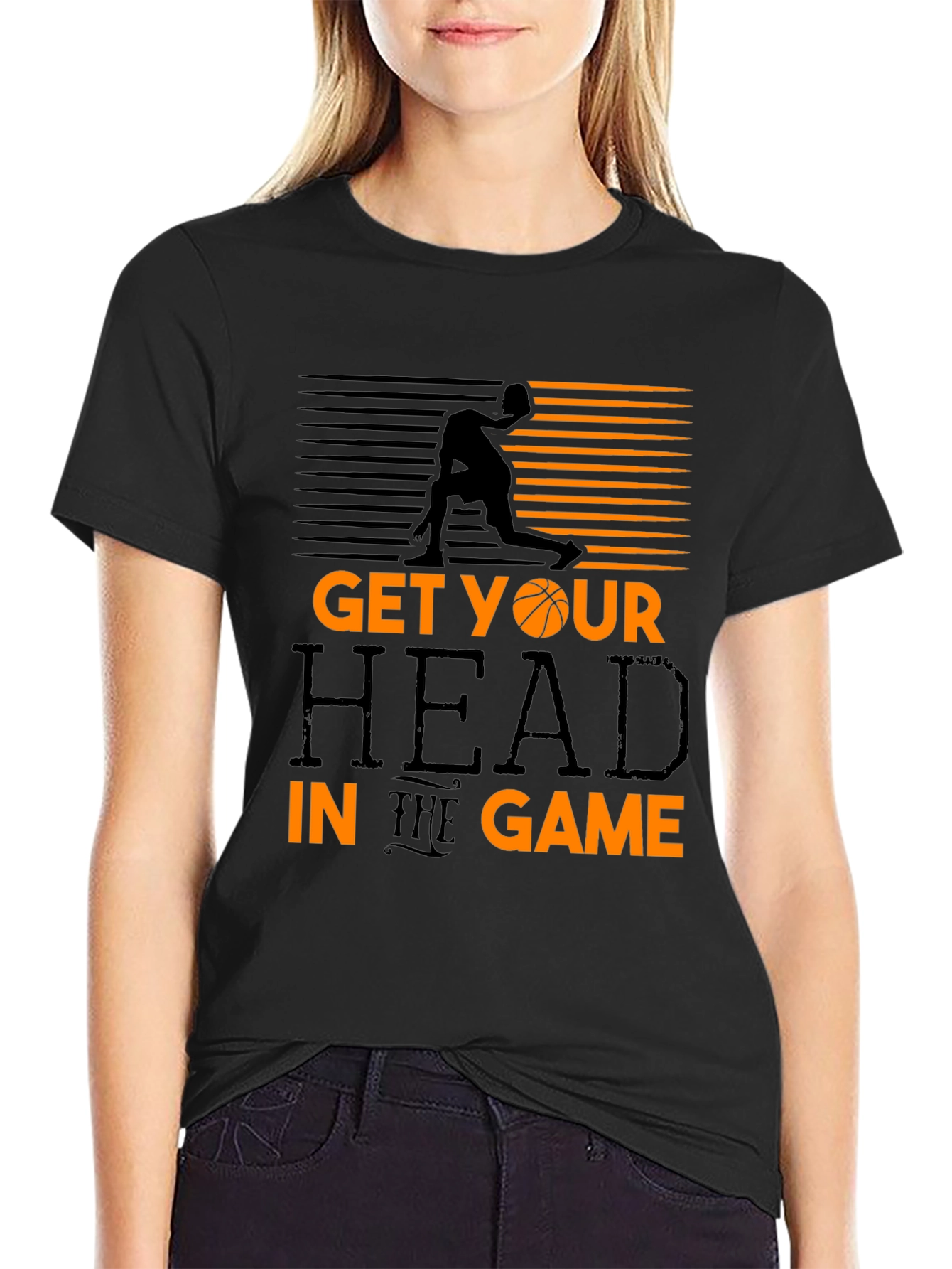 Get Your Head in the Game Black T-Shirt