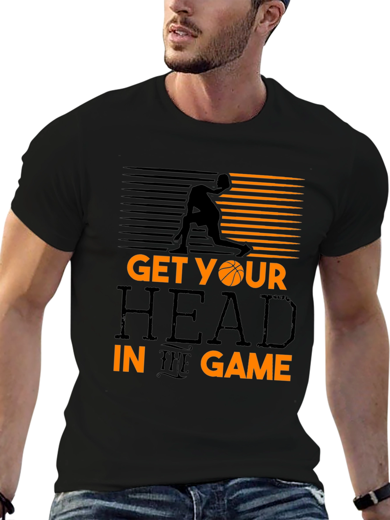 Get Your Head in the Game Black T-Shirt