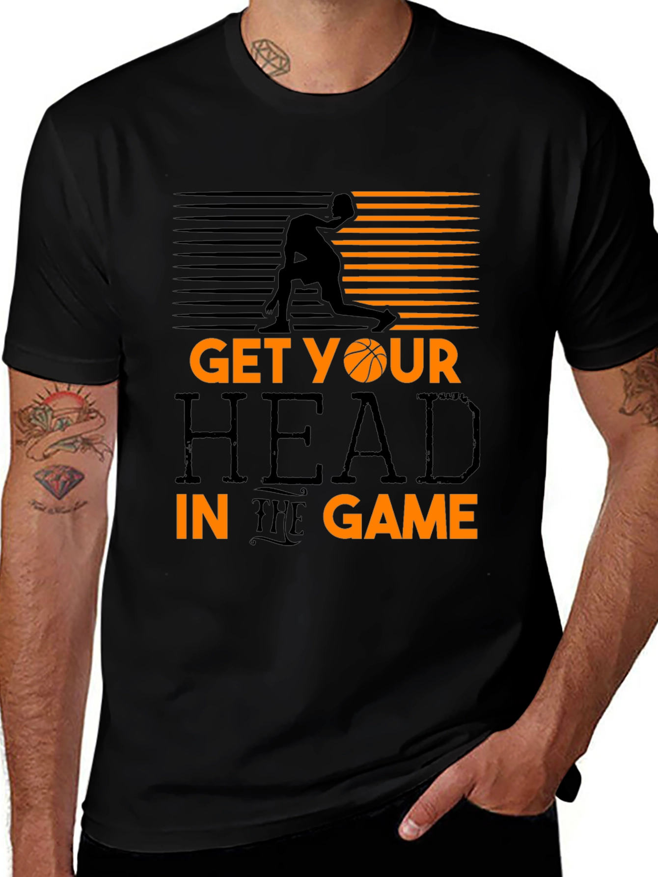 Get Your Head in the Game Black T-Shirt