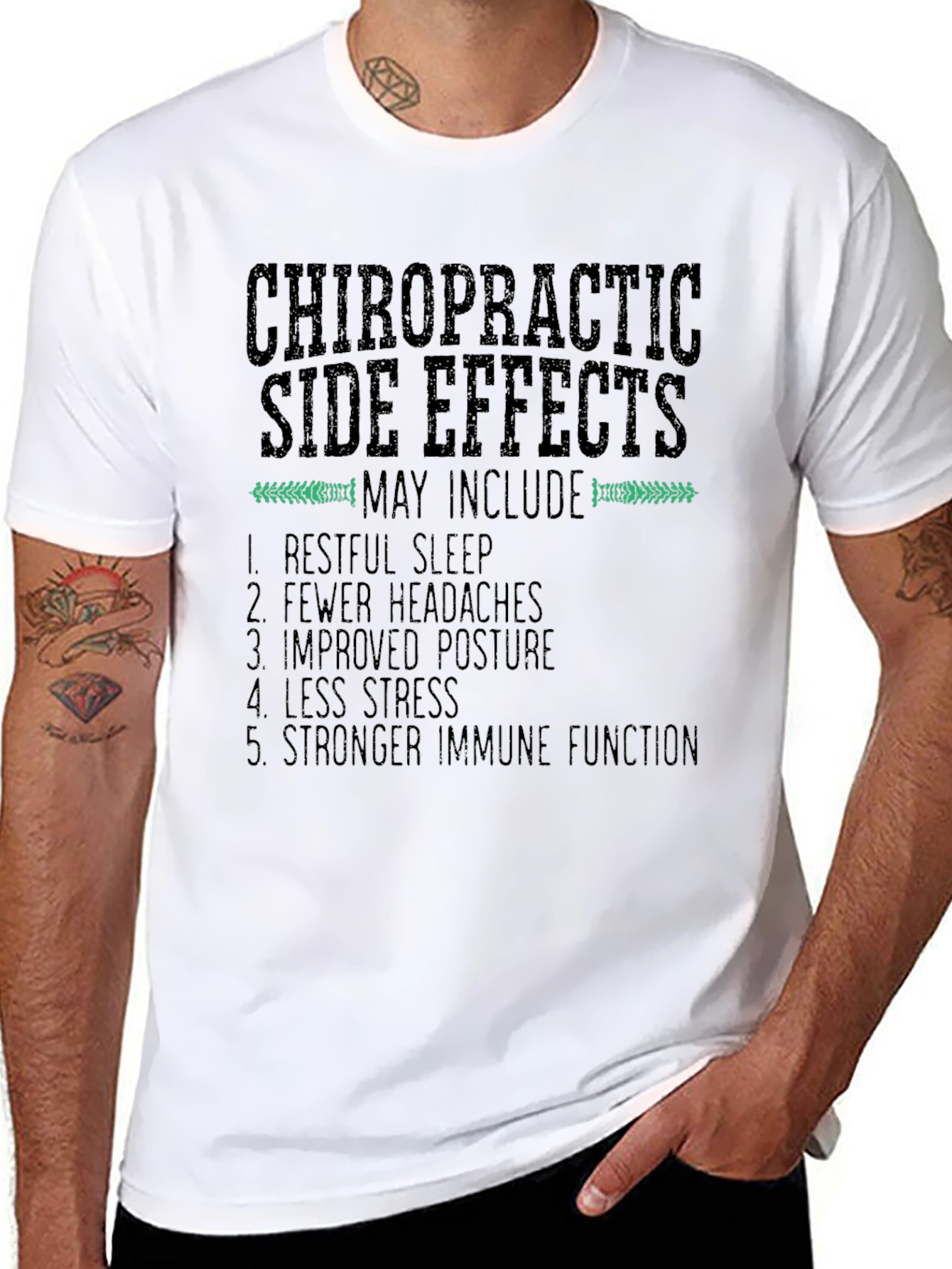 Chiropractic Side Effects Graphic T-Shirt
