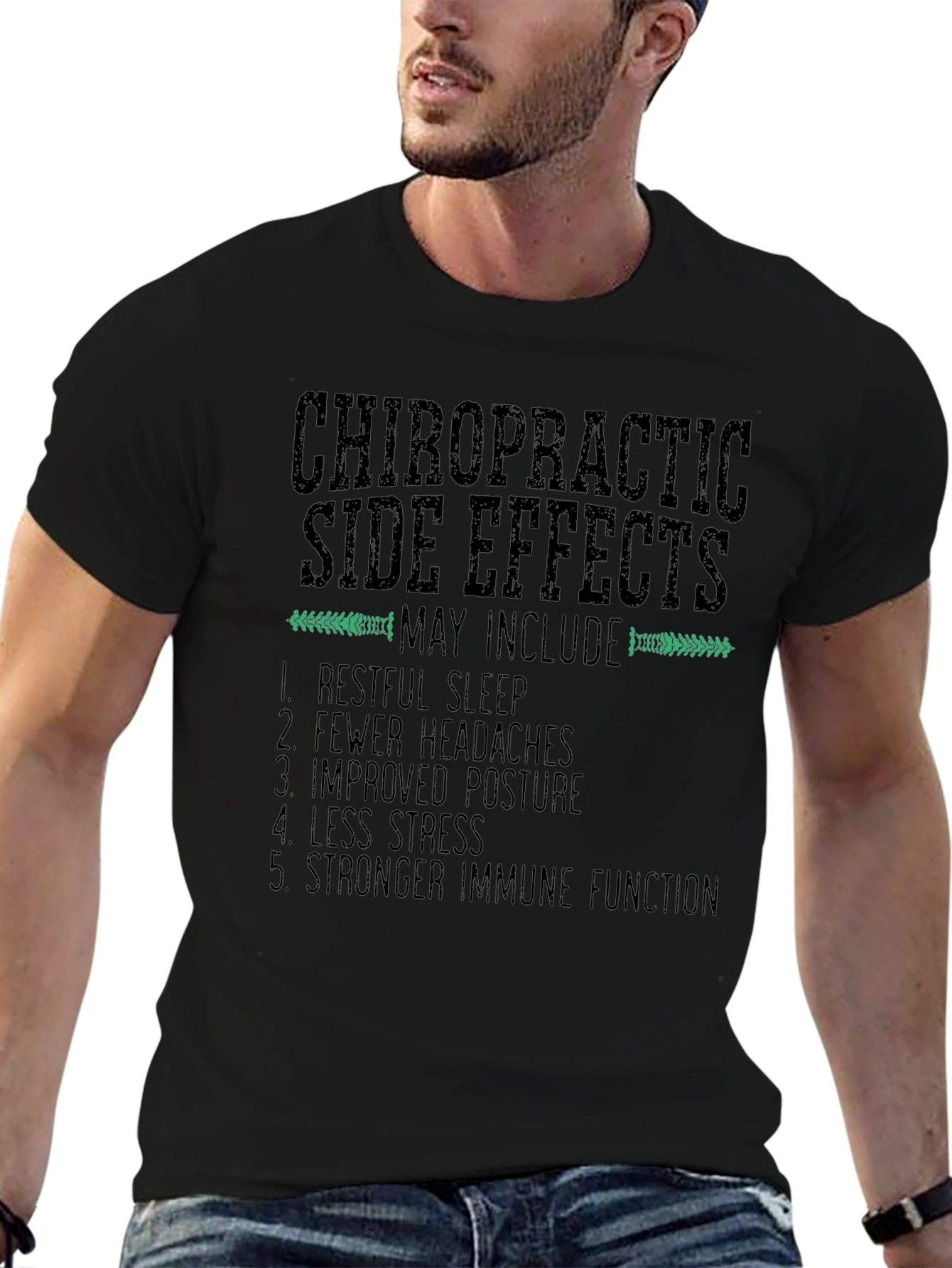 Chiropractic Side Effects Graphic T-Shirt
