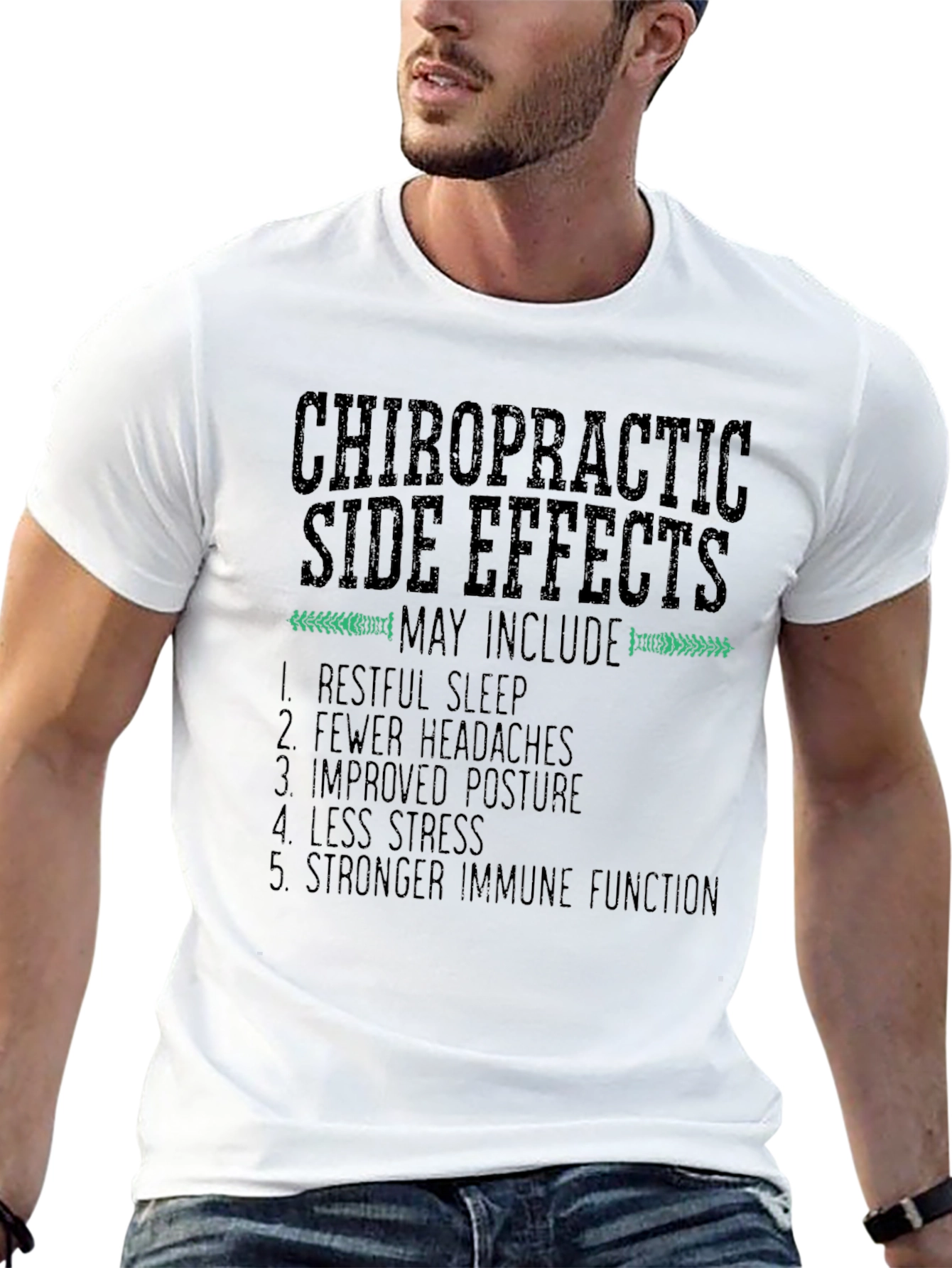 Chiropractic Side Effects Graphic T-Shirt