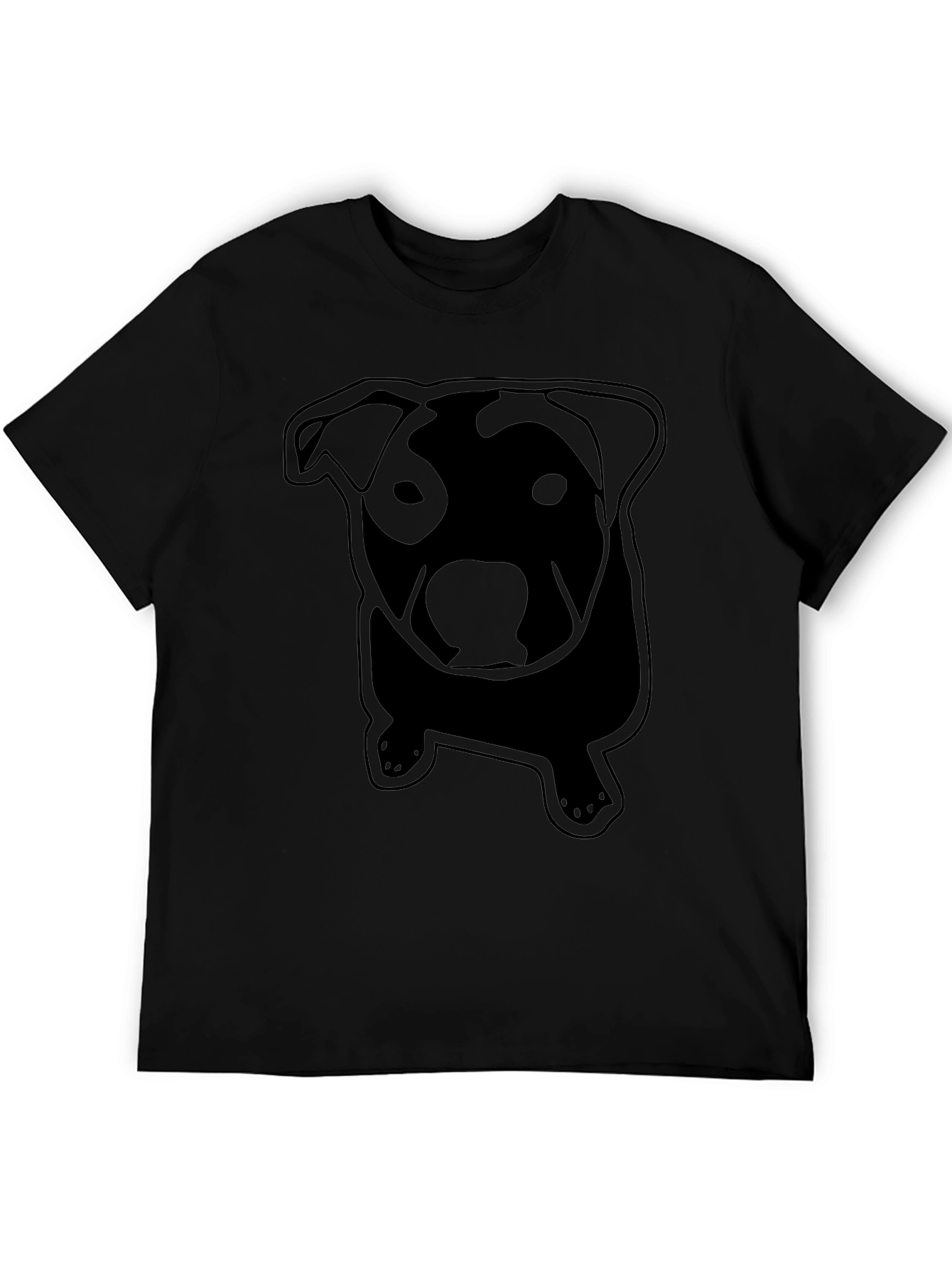 Dog Silhouette Black T-Shirt