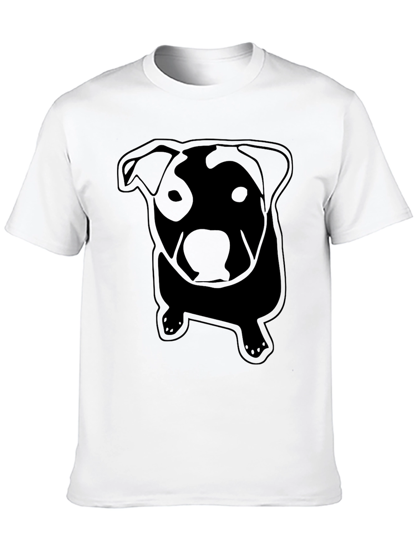Dog Silhouette Black T-Shirt