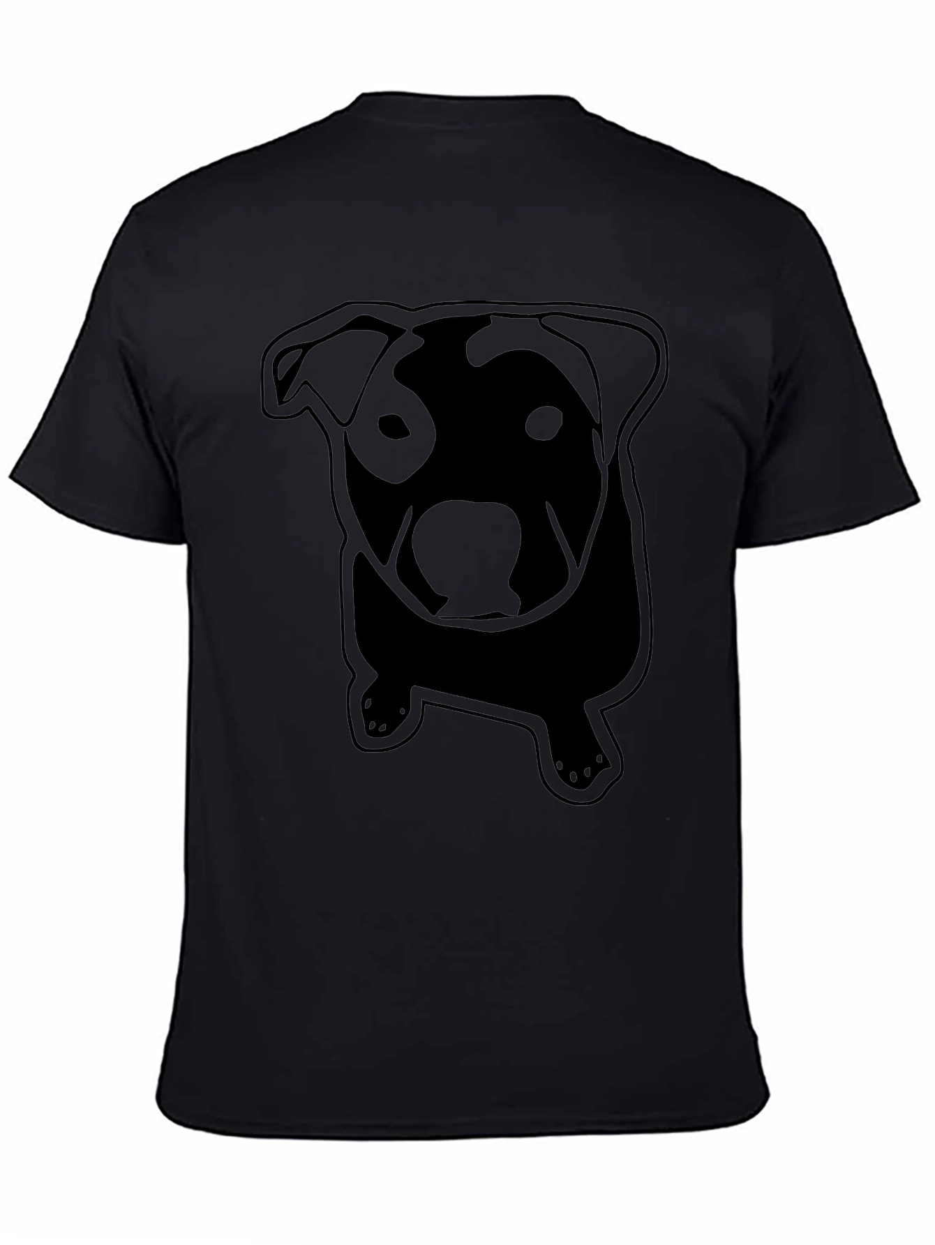 Dog Silhouette Black T-Shirt