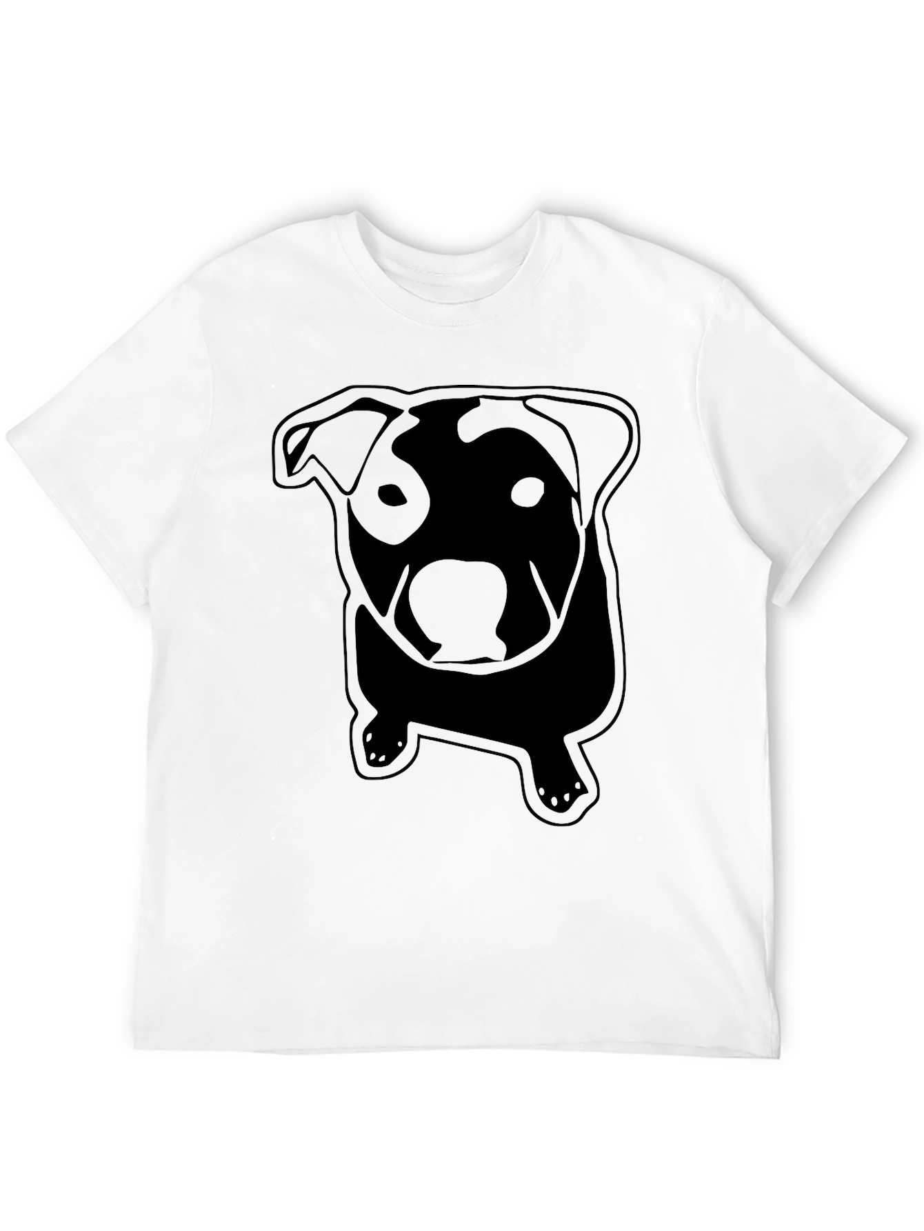 Dog Silhouette Black T-Shirt