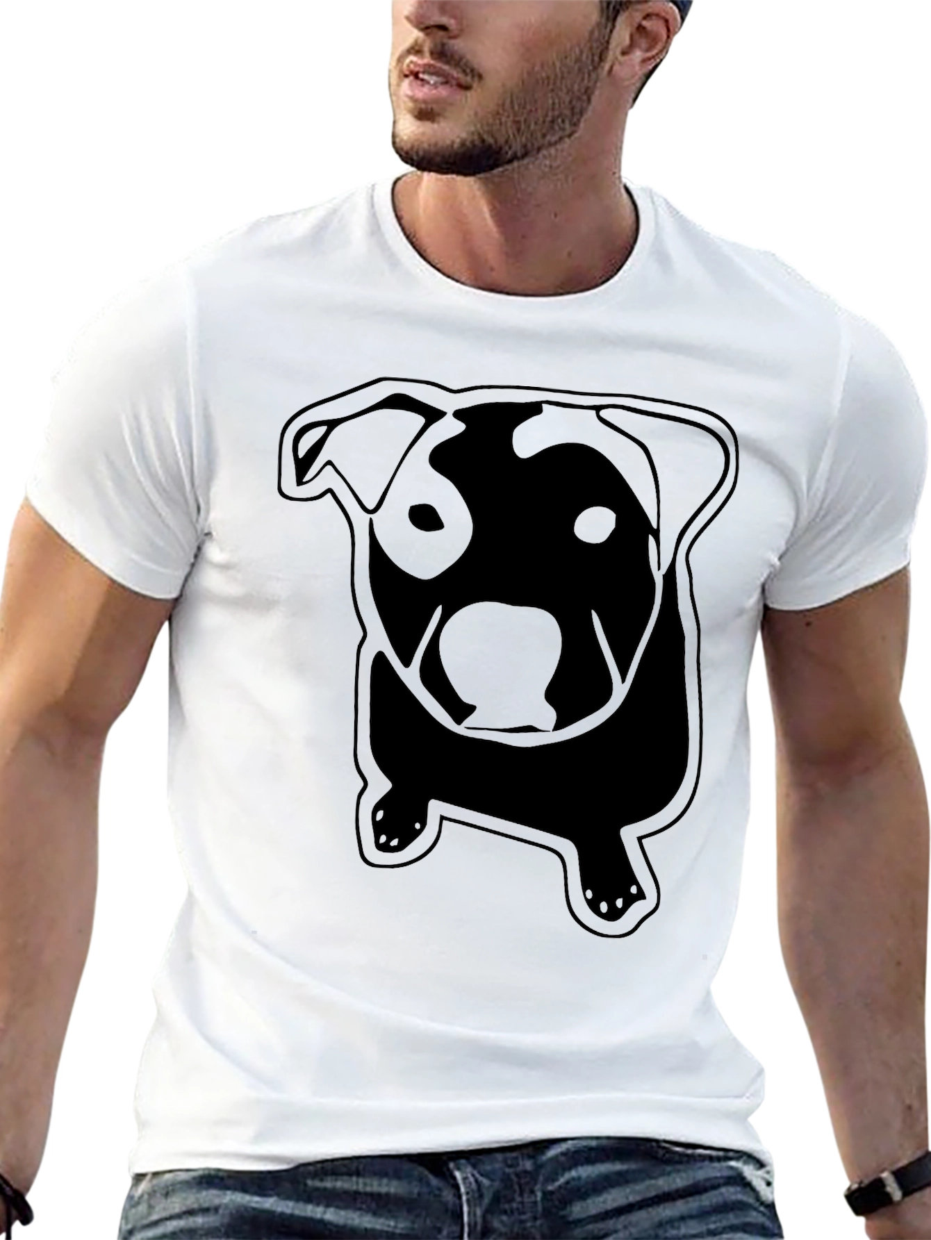Dog Silhouette Black T-Shirt