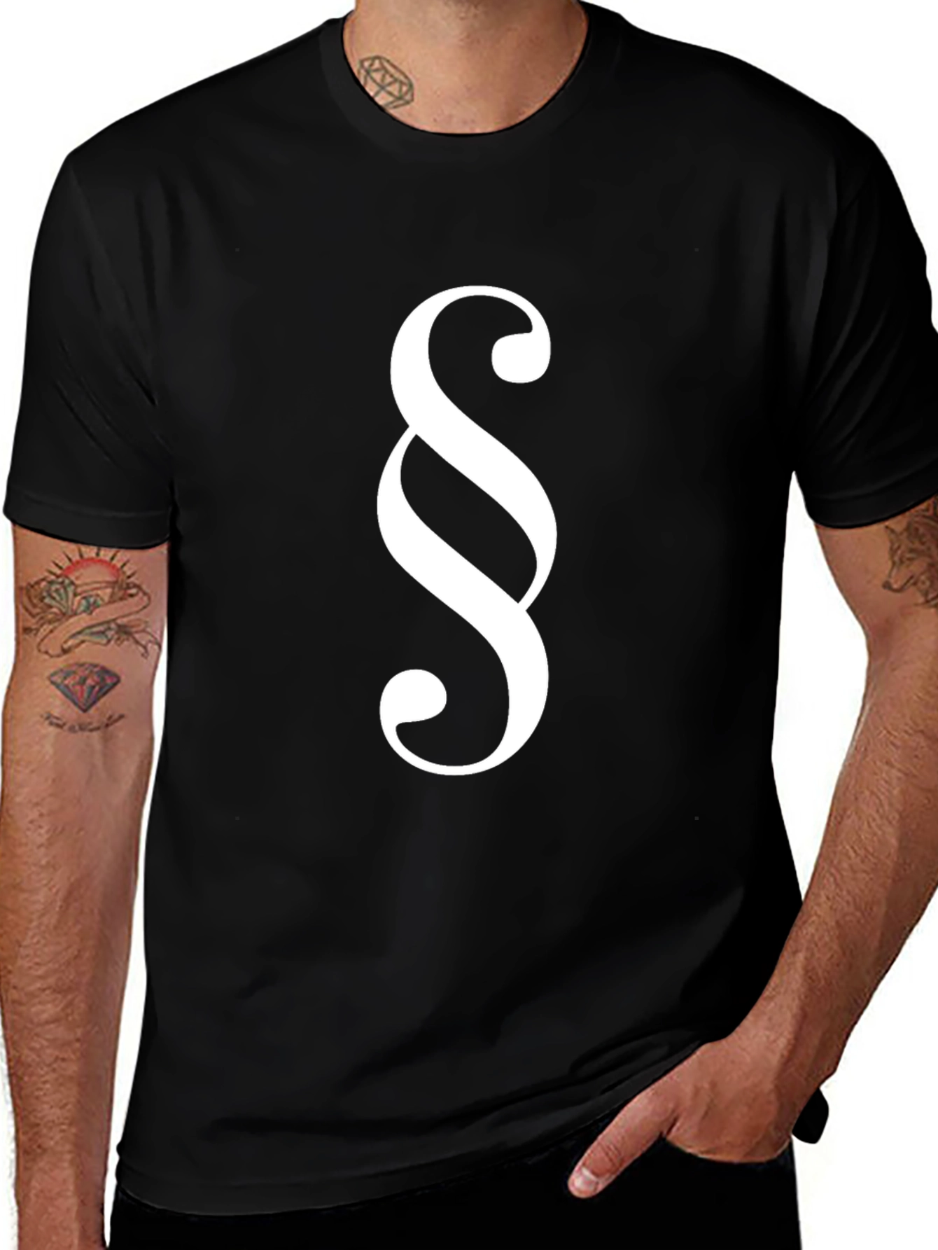 Paragraph Symbol Black T-Shirt